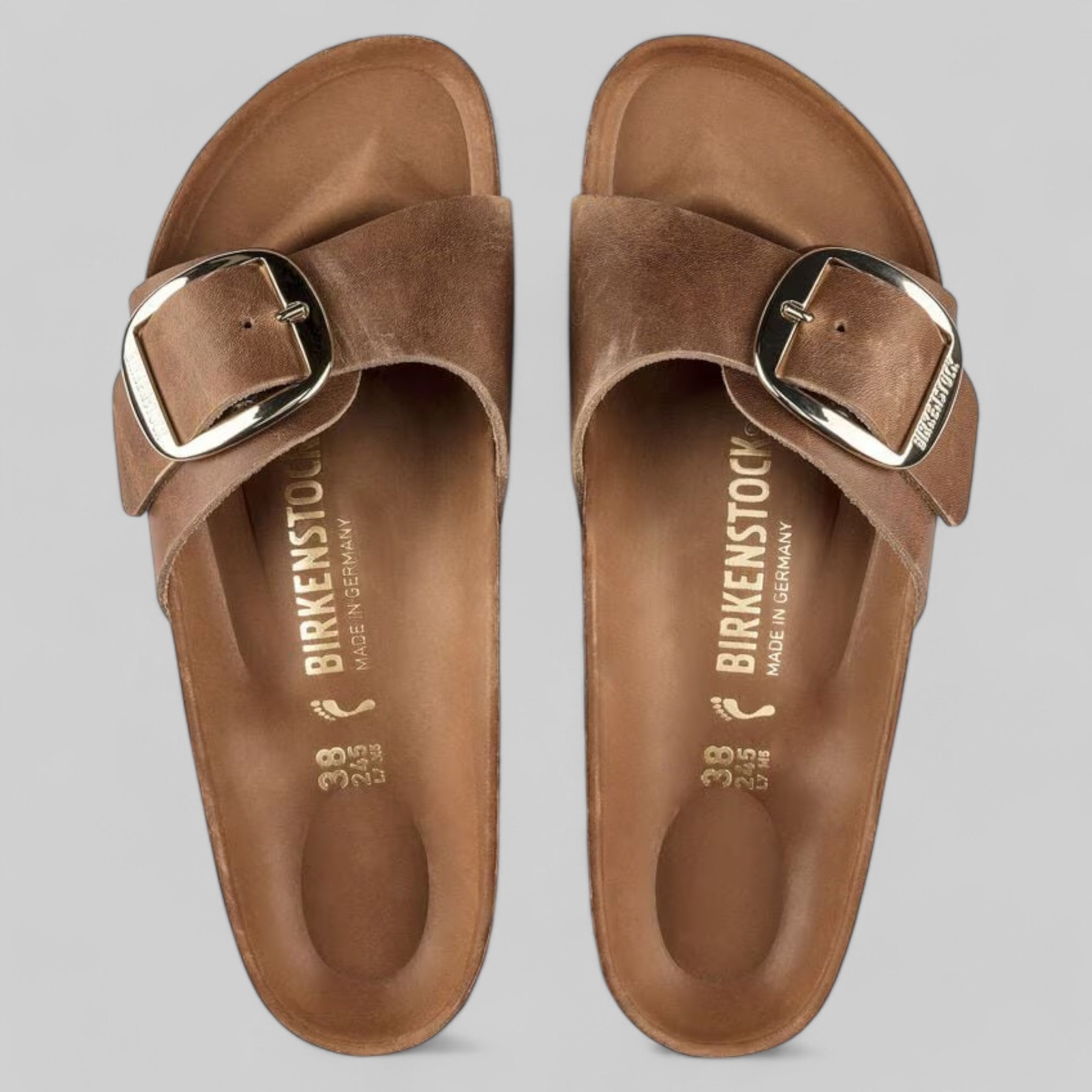 1006525 MADRID BIG BUCKLE COGNAC OILED LEATHER