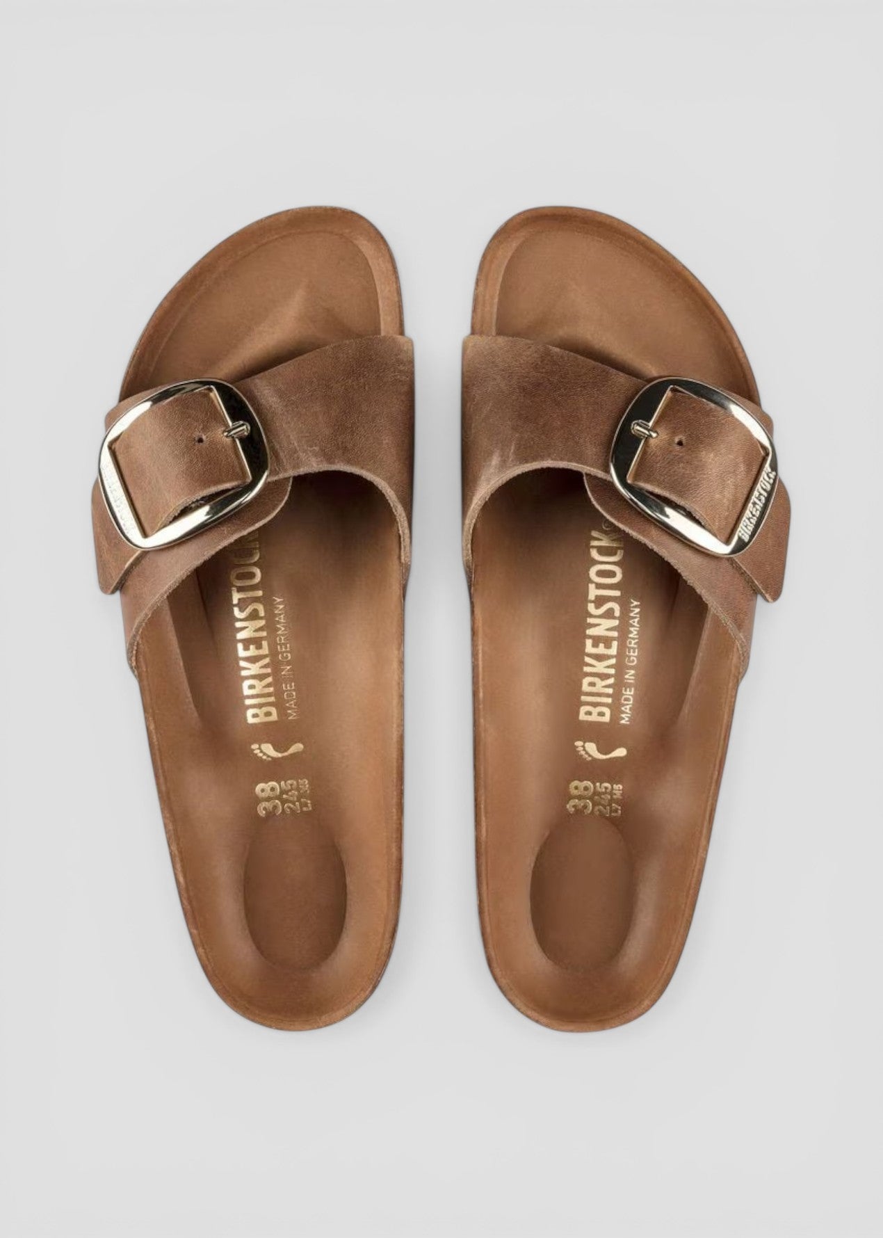 1006525 MADRID BIG BUCKLE COGNAC OILED LEATHER