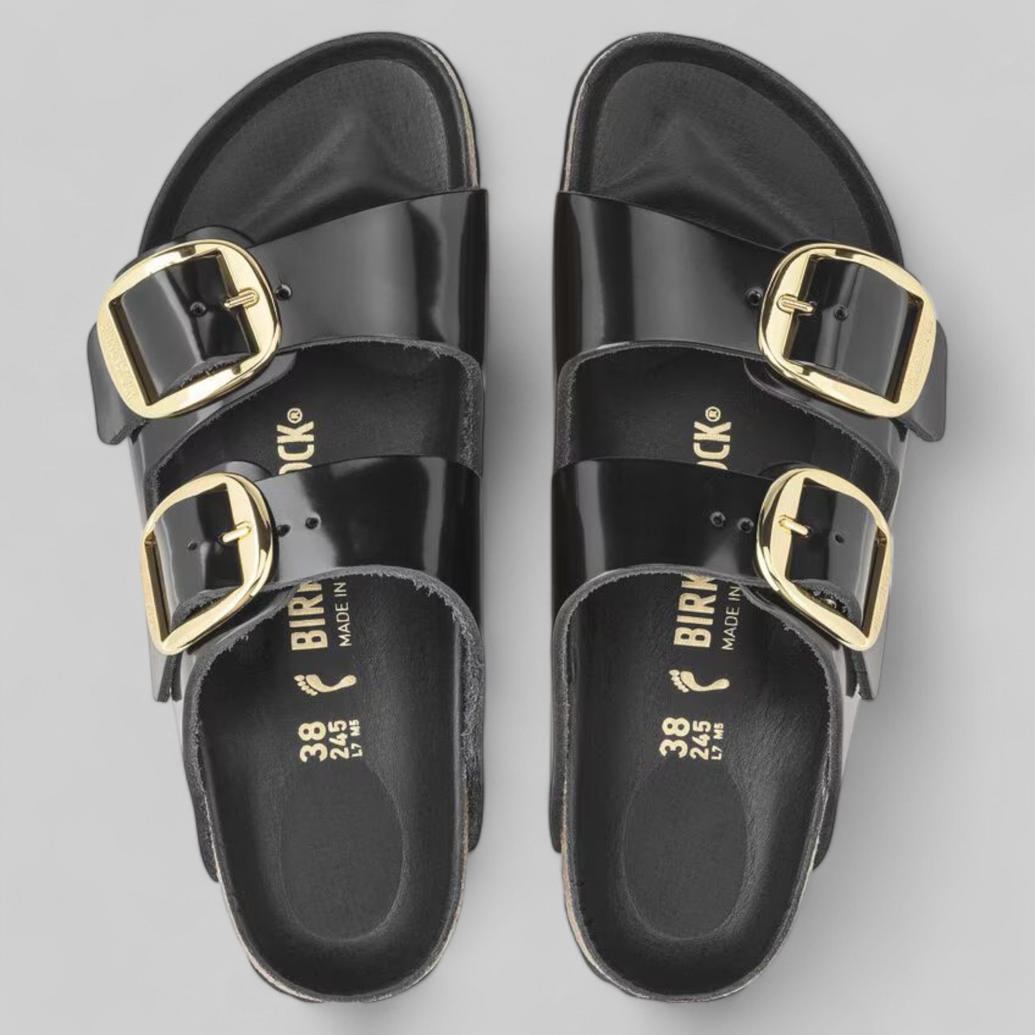 1021476 ARIZONA BIG BUCKLE SHINE BLACK NATURAL LEATHER