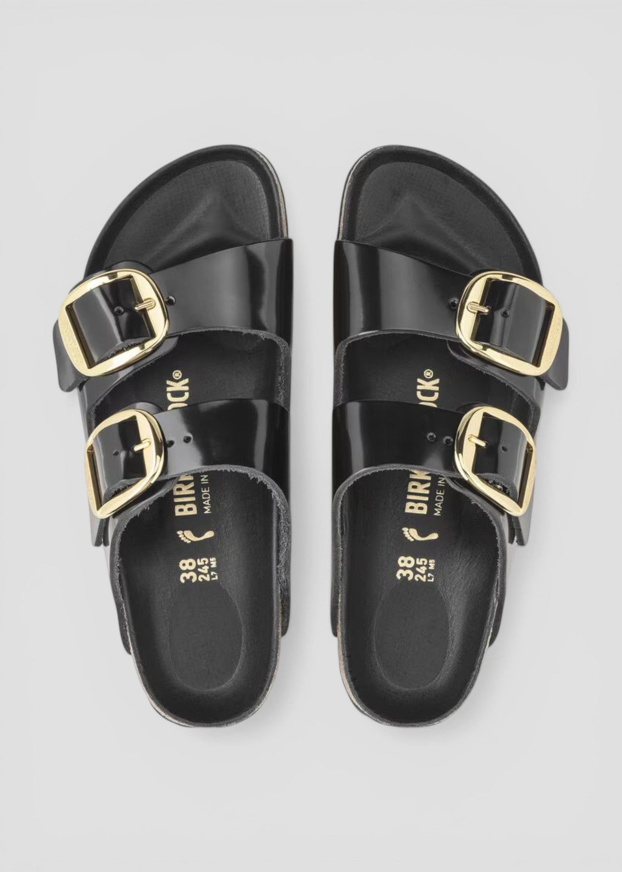 1021476 ARIZONA BIG BUCKLE SHINE BLACK NATURAL LEATHER