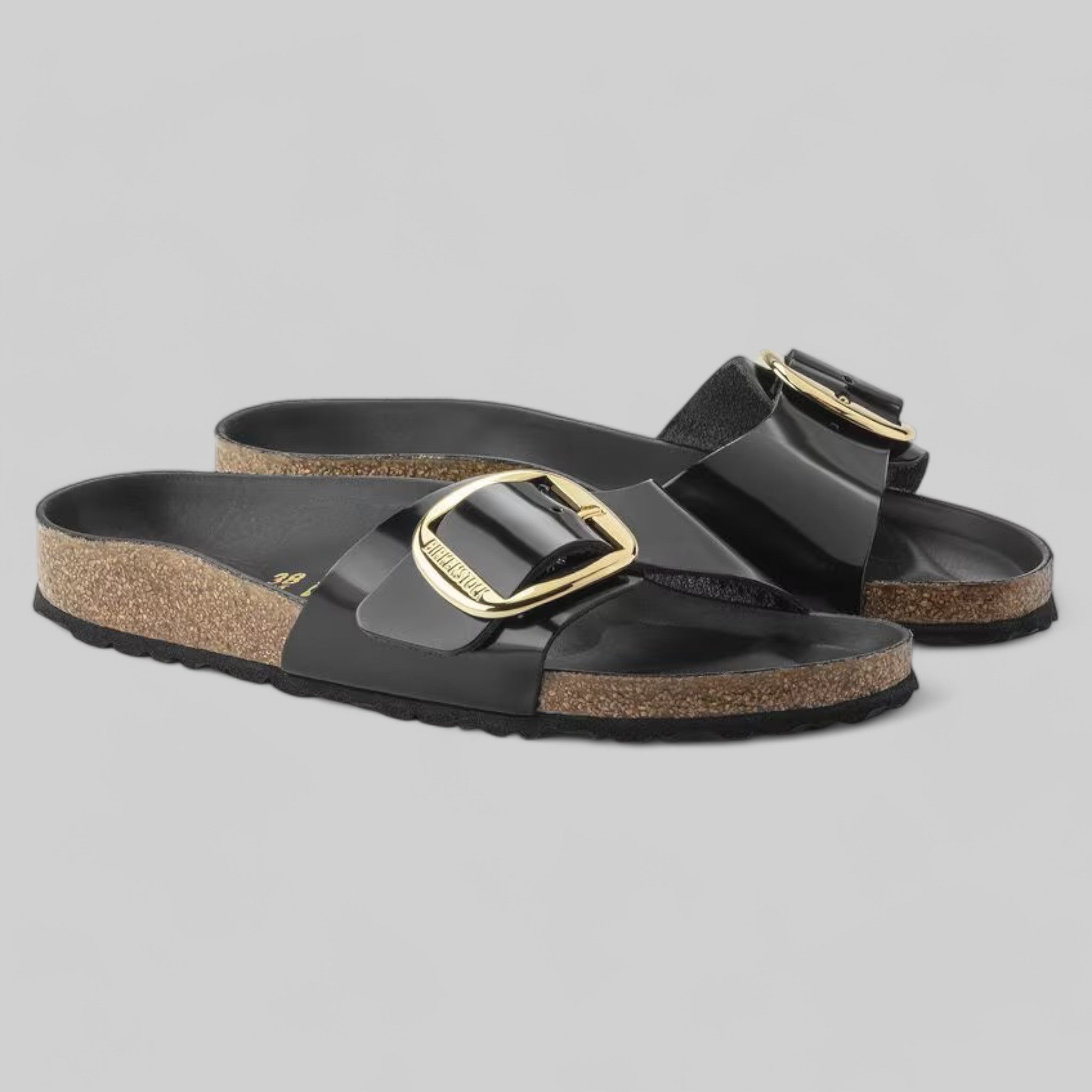 1022650 MADRID BIG BUCKLE SHINE BLACK NATURAL LEATHER