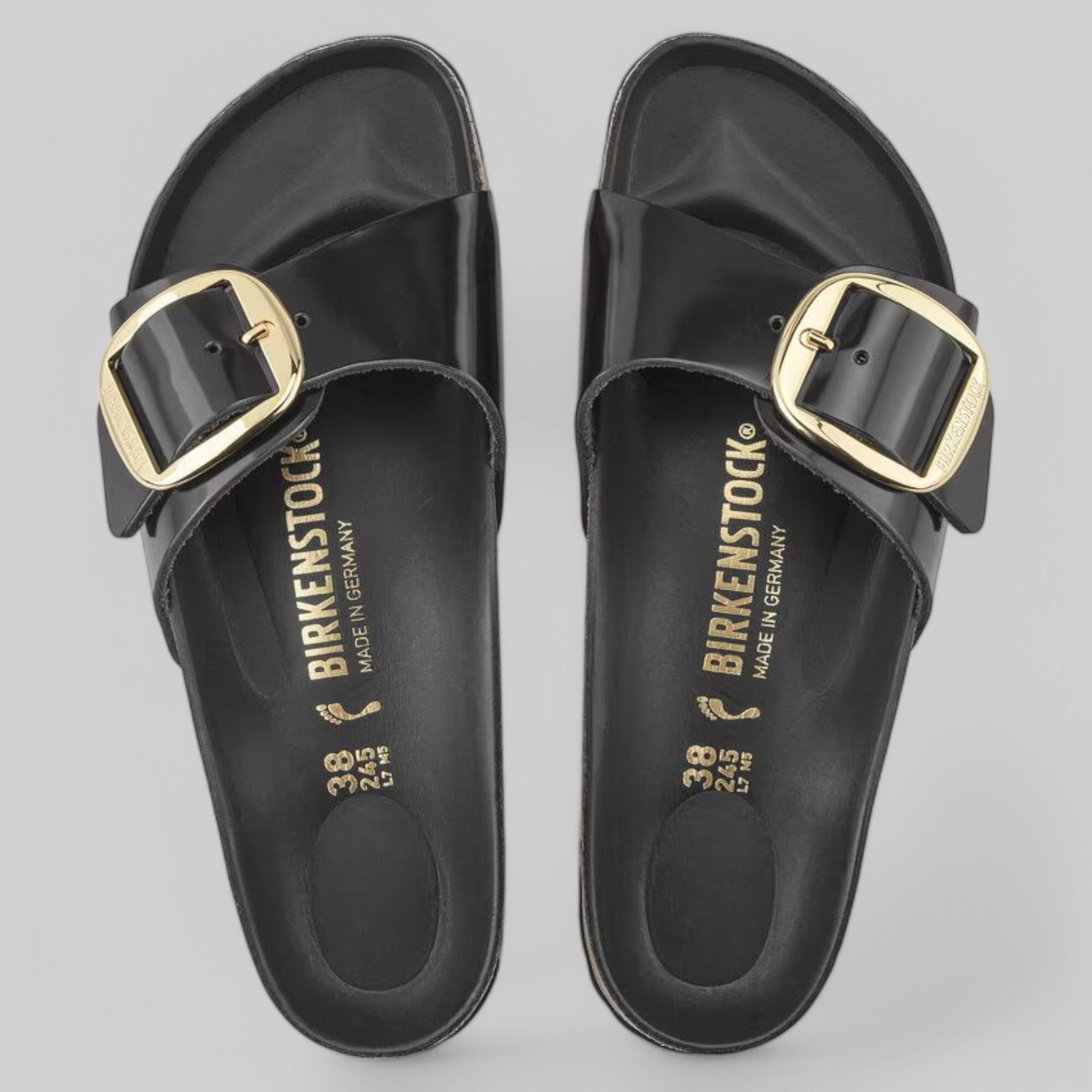 1022650 MADRID BIG BUCKLE SHINE BLACK NATURAL LEATHER