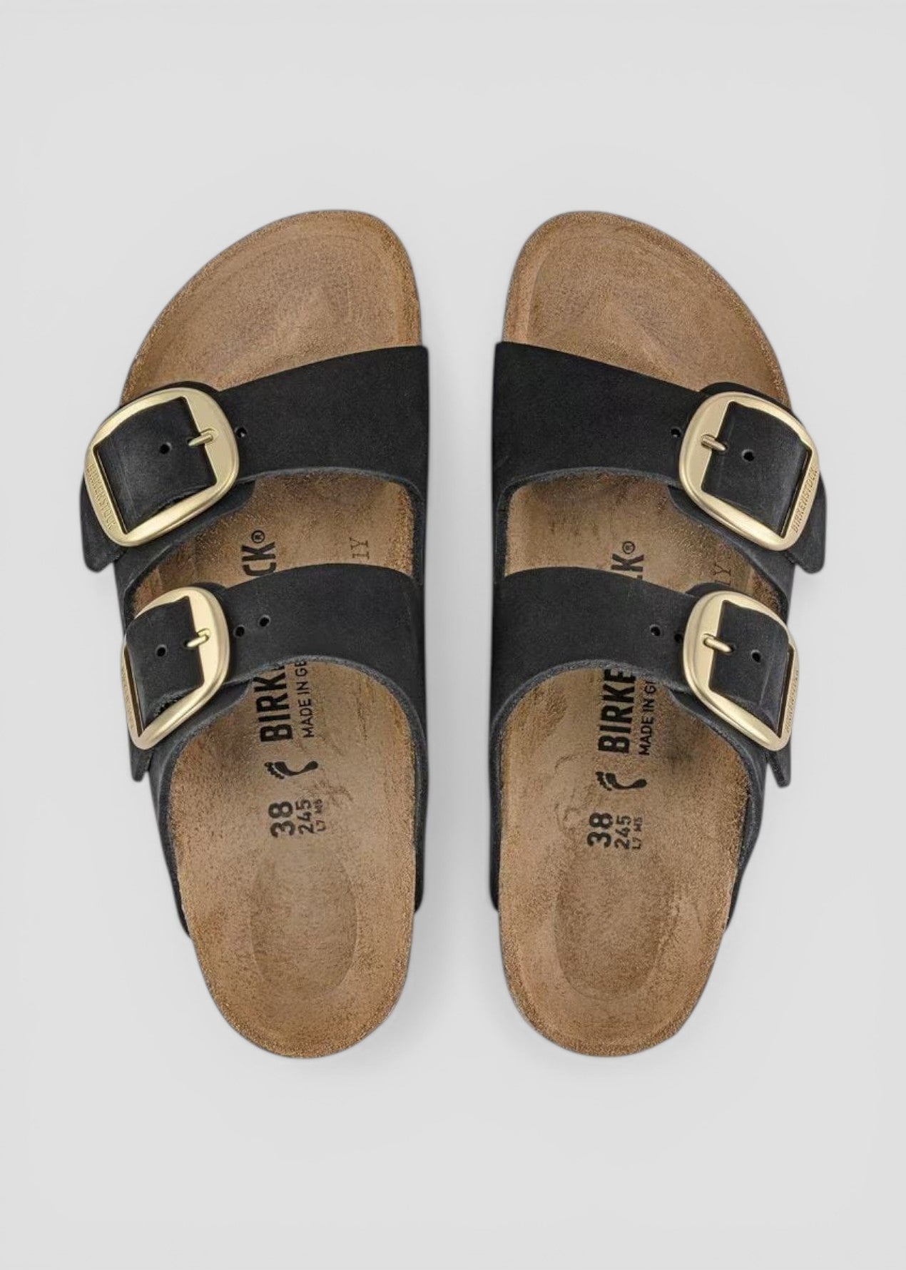 1023290 ARIZONA BIG BUCKLE BLACK NUBUCK LEATHER