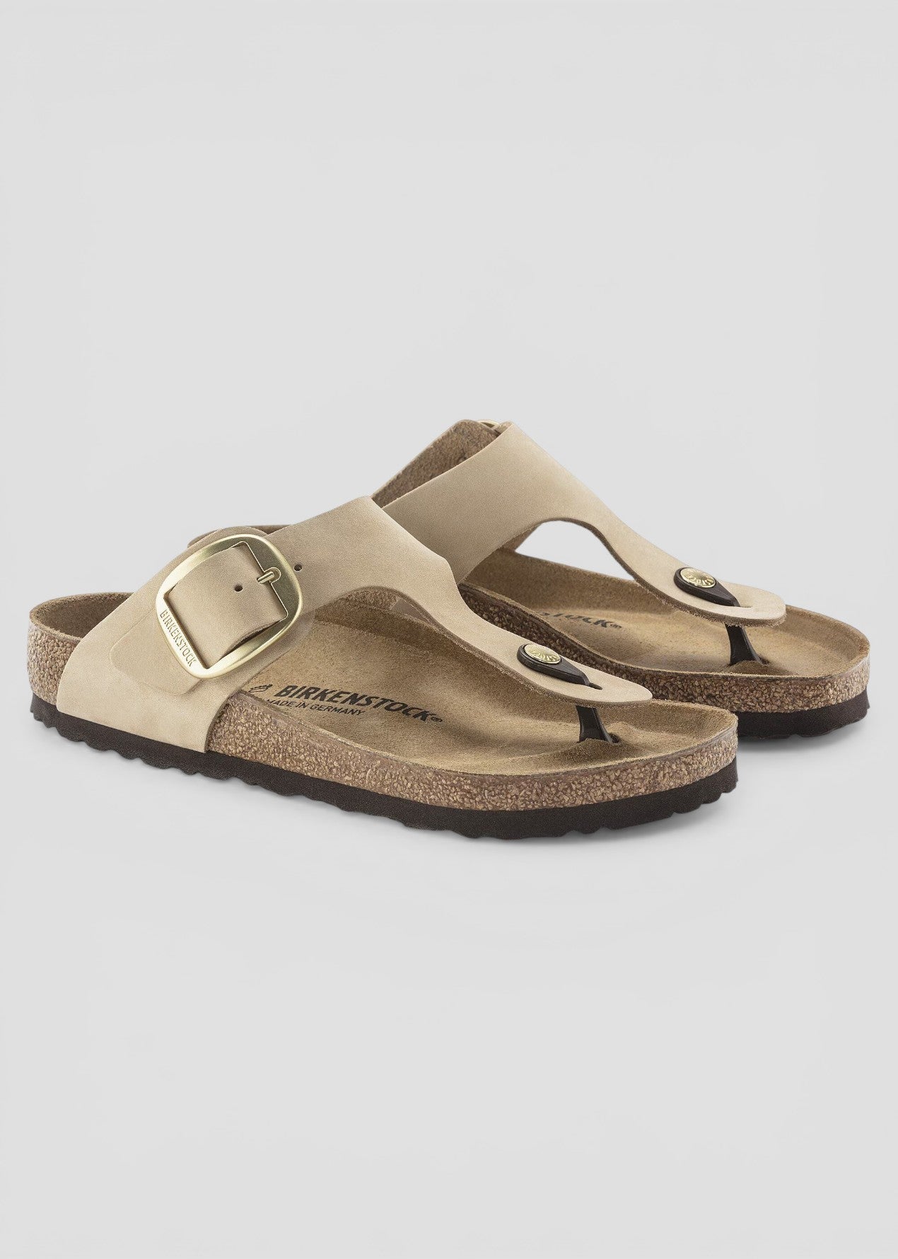 1023966 GIZEH DONNA BIG BUCKLE SANDCASTLE NUBUCK LEATHER