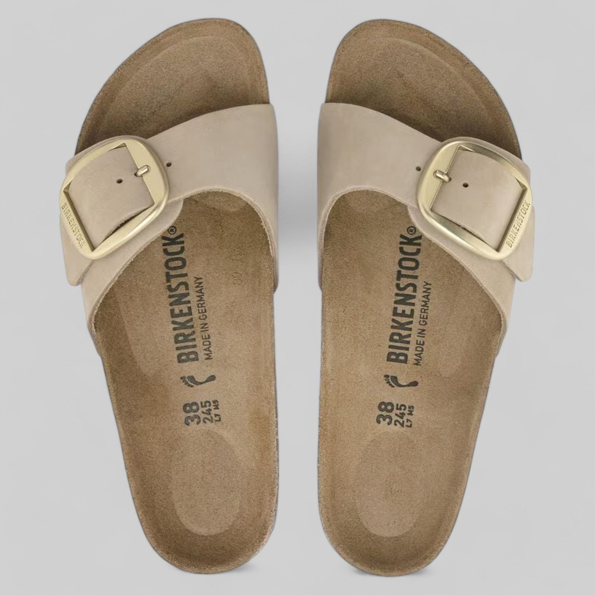 1024009 MADRID BIG BUCKLE SANDCASTLE NUBUCK LEATHER