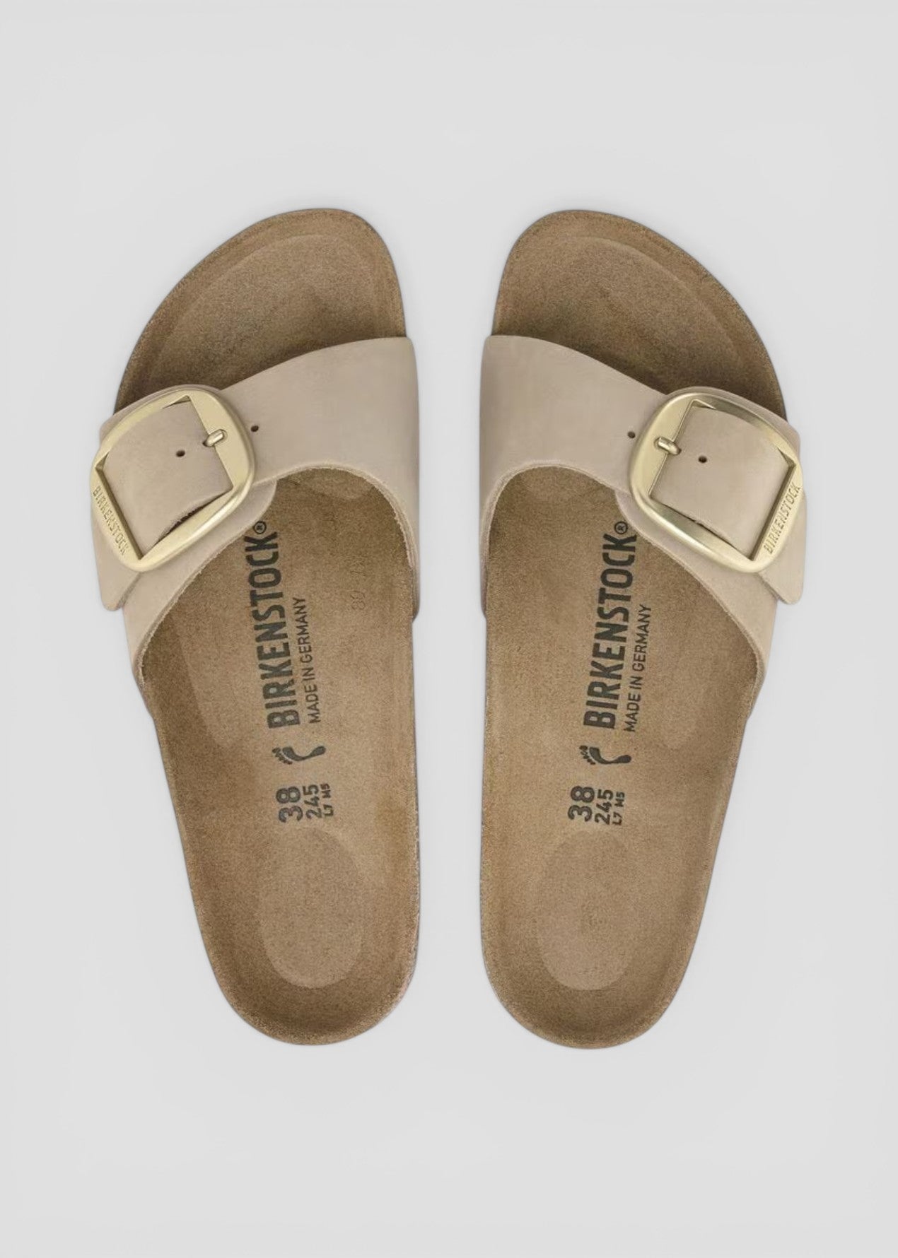 1024009 MADRID BIG BUCKLE SANDCASTLE NUBUCK LEATHER