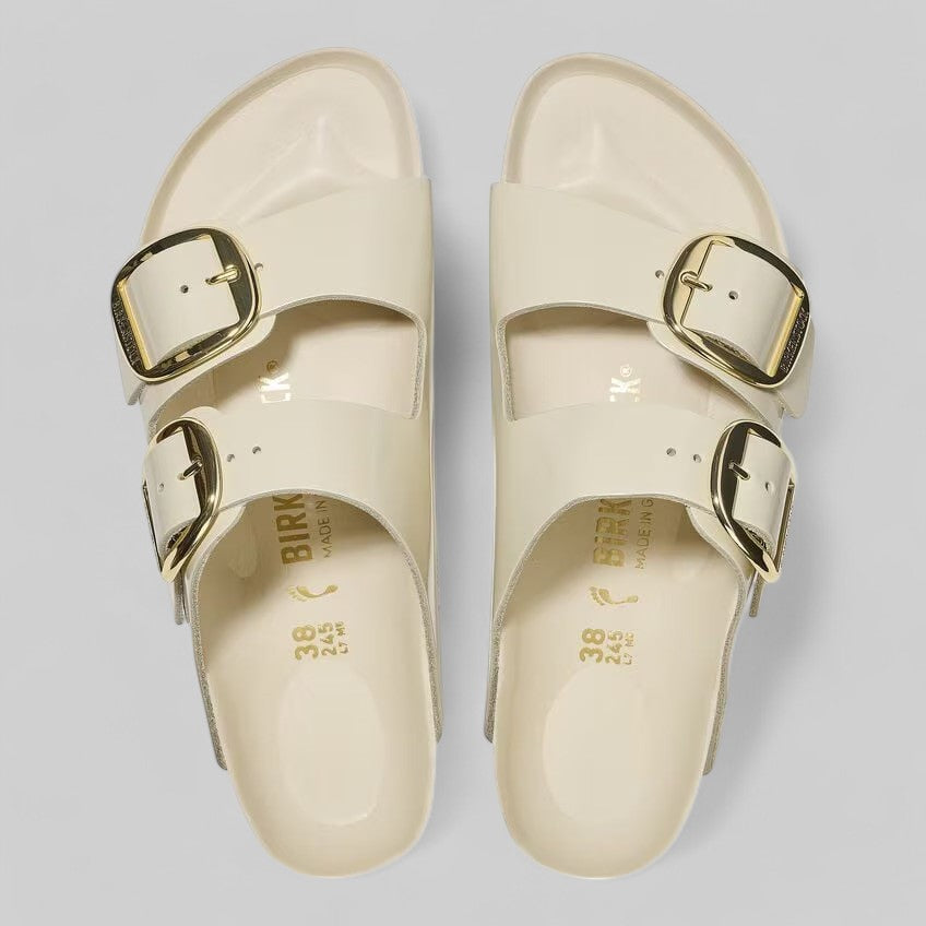 1026128 ARIZONA BIG BUCKLE SHINE ECRU NATURAL LEATHER