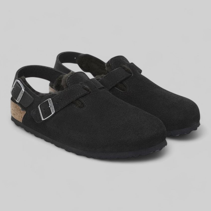 1028328 TOKIO PELLE SCAMOSCIATA/PELLICCIA - BLACK