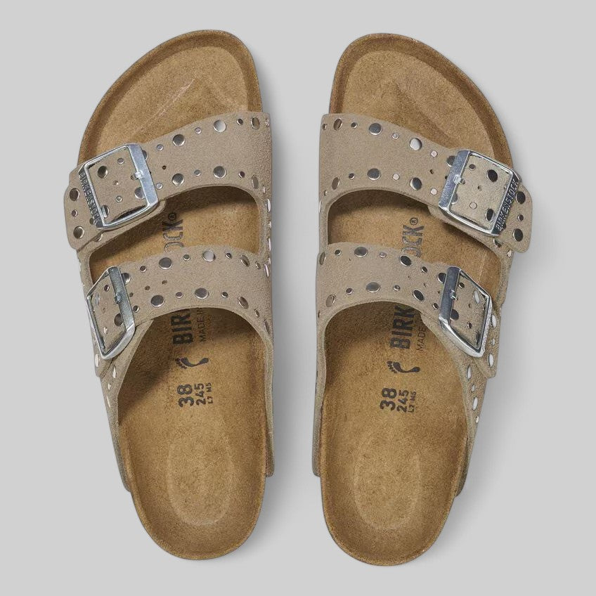 1029390 ARIZONA RIVET TAUPE SUEDE LEATHER