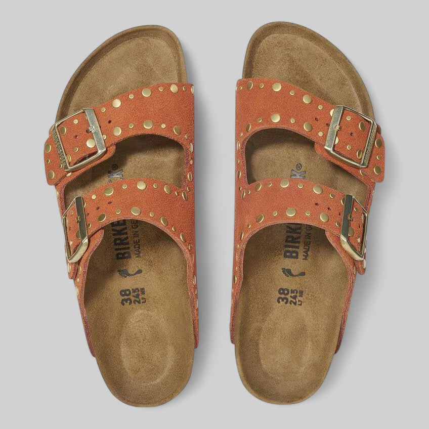 1029513 ARIZONA RIVET DARK RUST SUEDE LEATHER