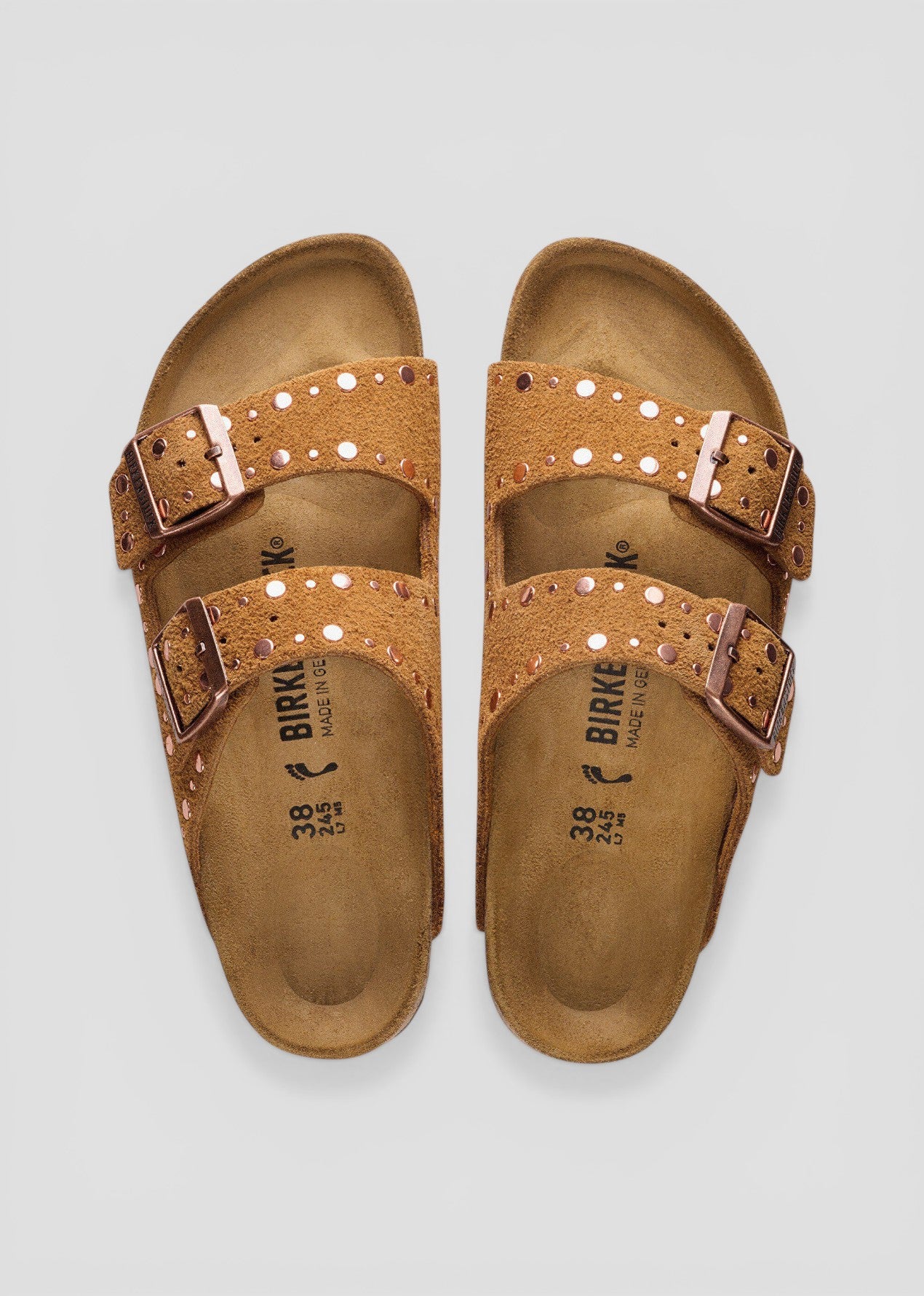 1031731 ARIZONA DONNA RIVET MINK SUEDE LEATHER