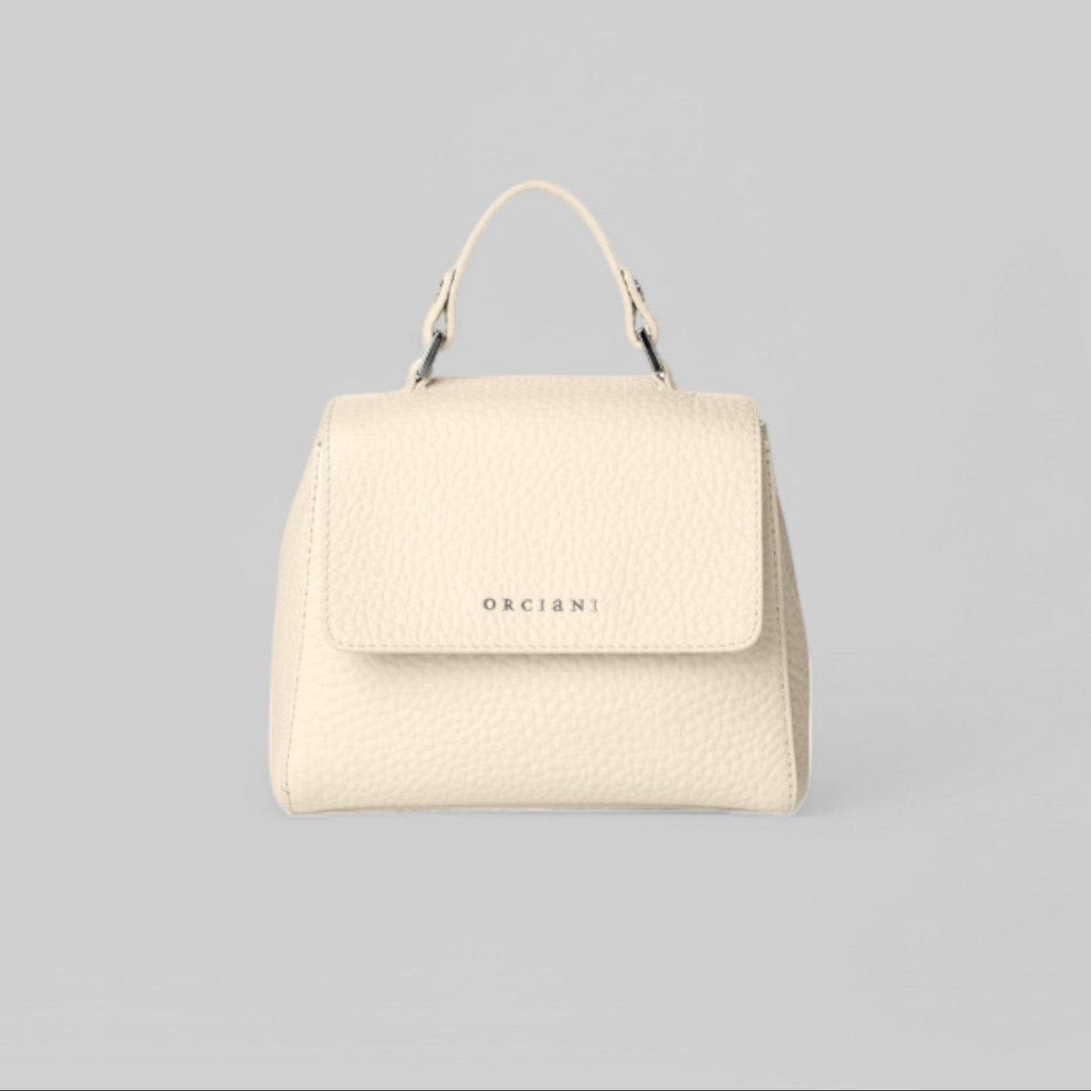 B02019-SOF BOORSA SVEVA SOFT MINI A MANO IN PELLE CON TRACOLLA COL.AVORIO