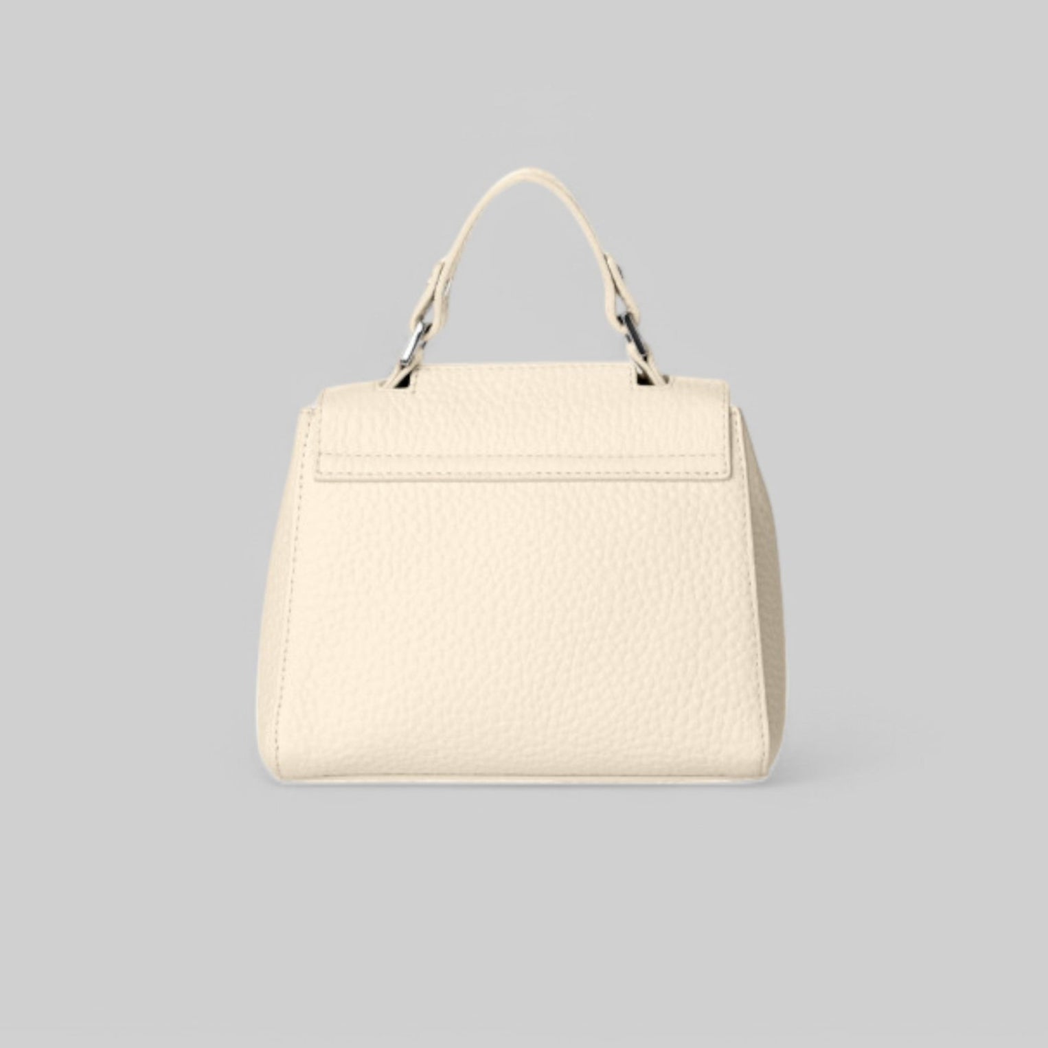 B02019-SOF BOORSA SVEVA SOFT MINI A MANO IN PELLE CON TRACOLLA COL.AVORIO