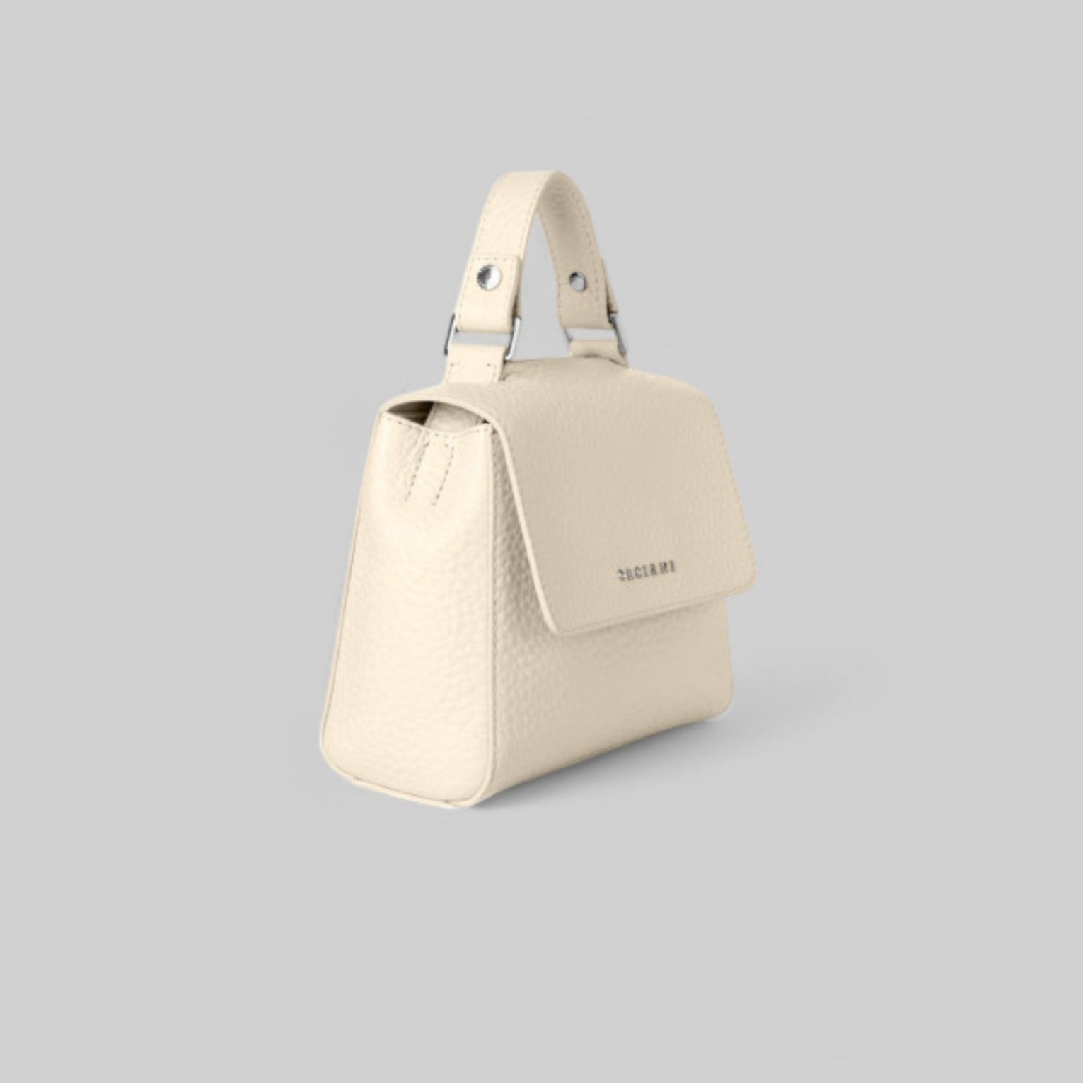 B02019-SOF BOORSA SVEVA SOFT MINI A MANO IN PELLE CON TRACOLLA COL.AVORIO
