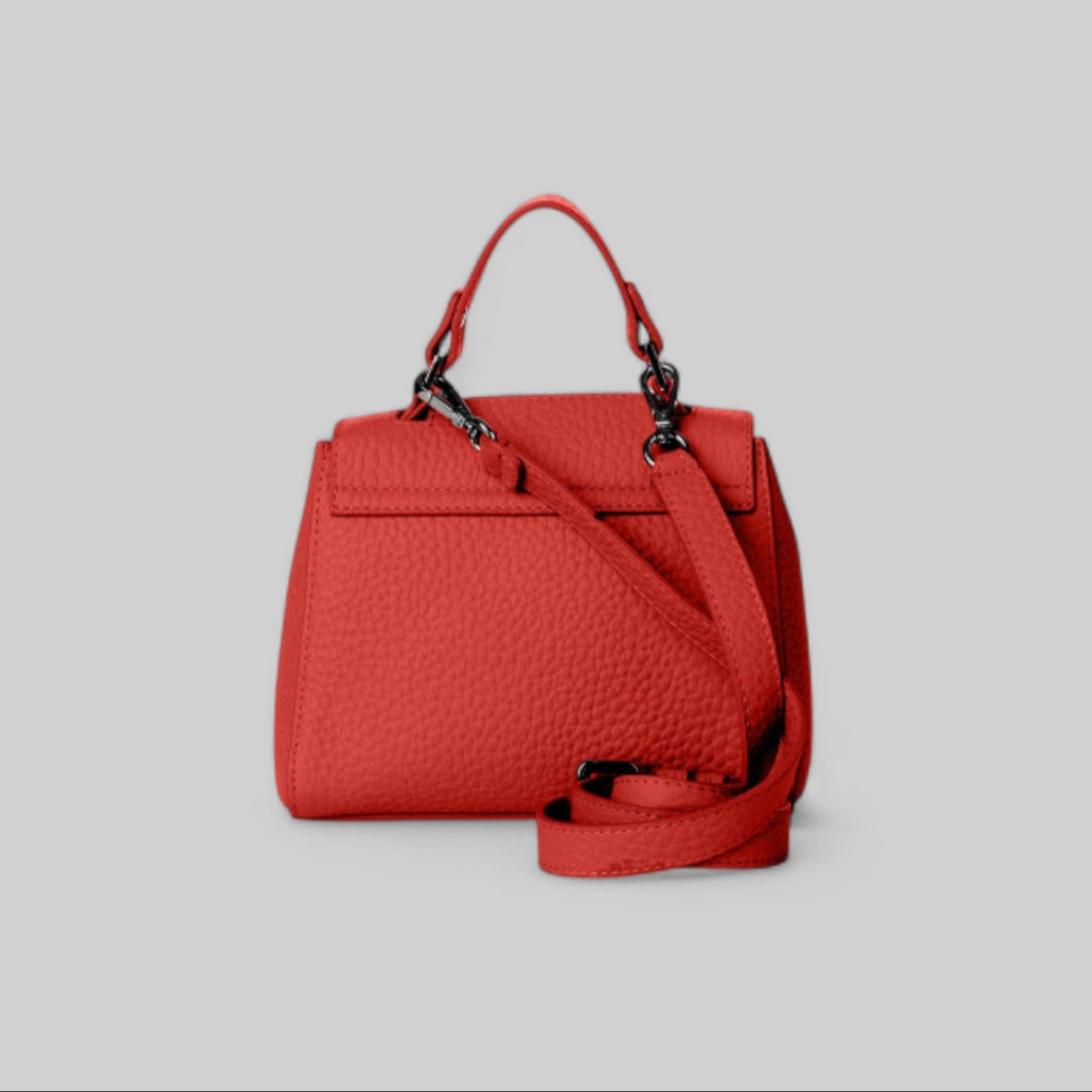 B02019-SOF BOORSA SVEVA SOFT MINI A MANO IN PELLE CON TRACOLLA COL. MALBORO