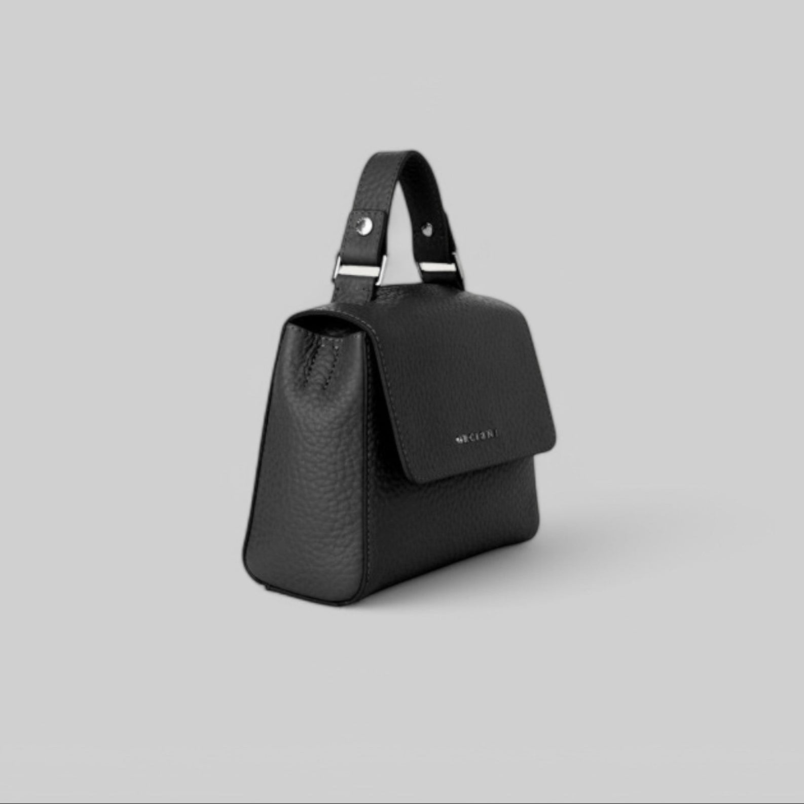 B02019-SOF BOORSA SVEVA SOFT MINI A MANO IN PELLE CON TRACOLLA COL. NERO