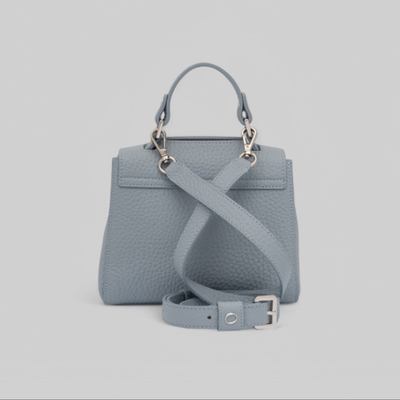 B02019-SOF BOORSA SVEVA SOFT MINI A MANO IN PELLE CON TRACOLLA COL. POLVERE