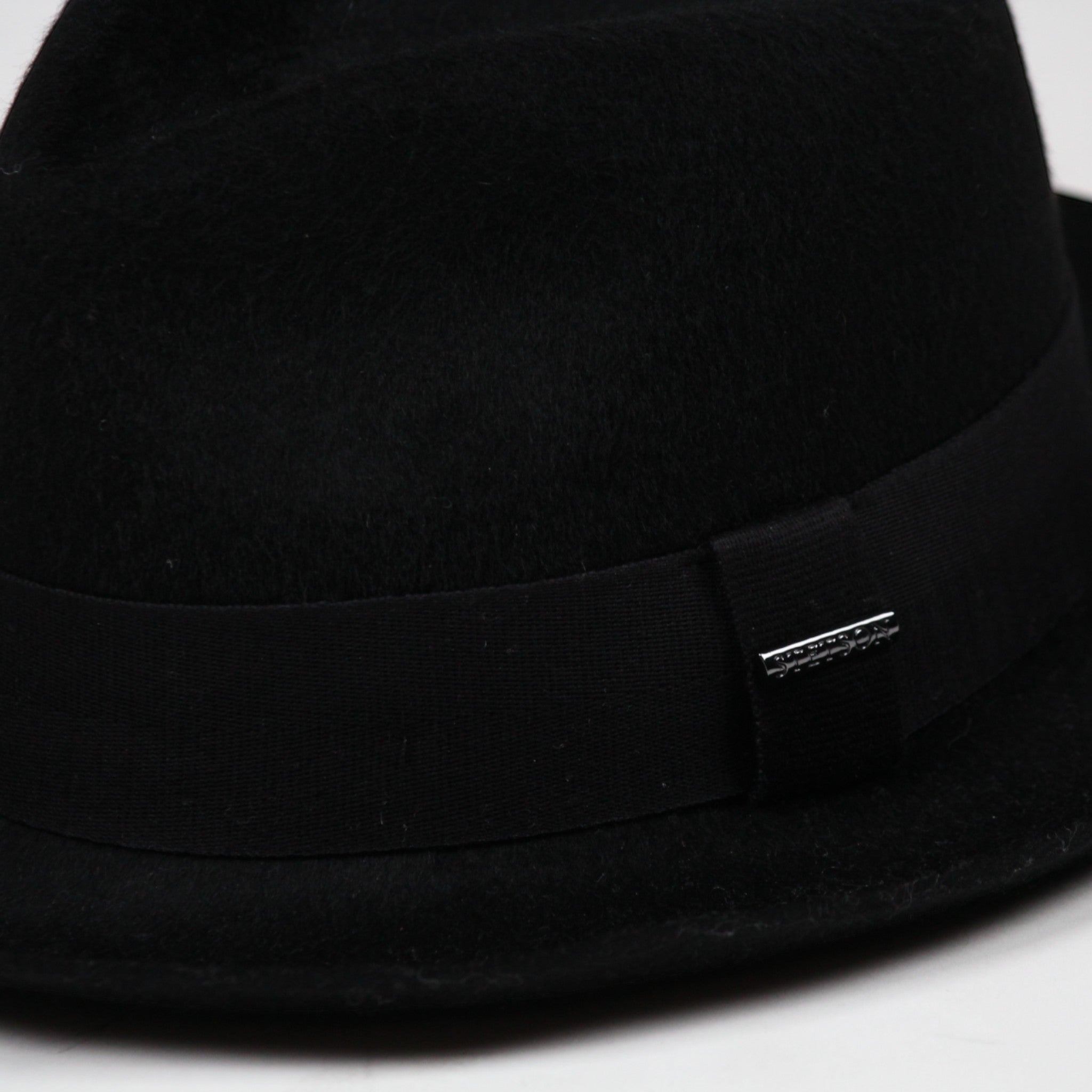 CAPPELLO FEDORA NERO 1 IN FELTRO DI LANA CAMOSCIO