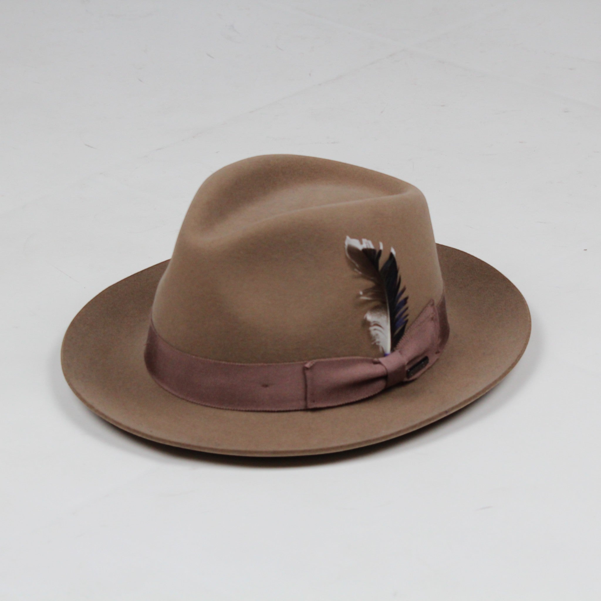 CAPPELLO FEDORA MANDORLA CHIARA 78 IN FELTRO DI LANA