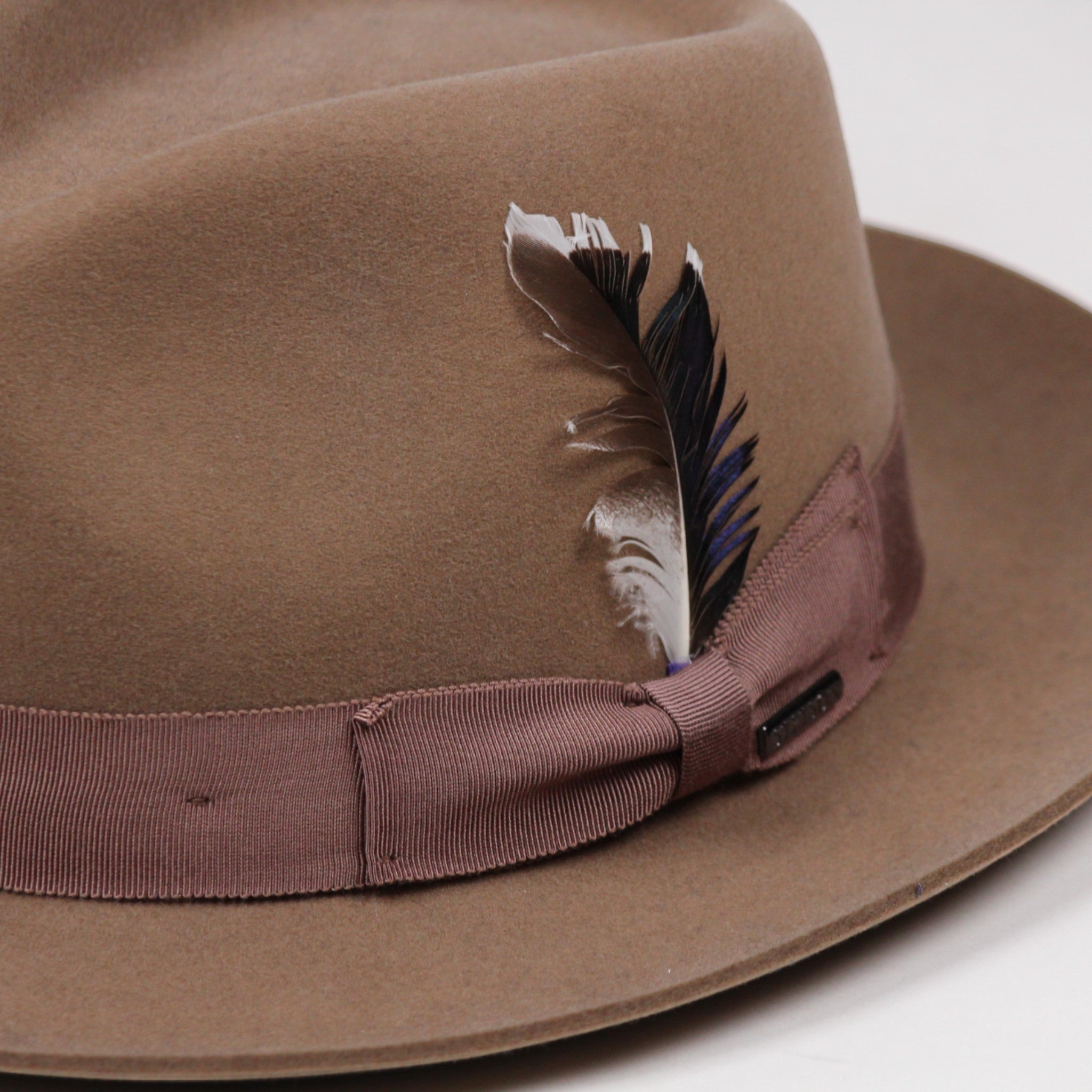 CAPPELLO FEDORA MANDORLA CHIARA 78 IN FELTRO DI LANA