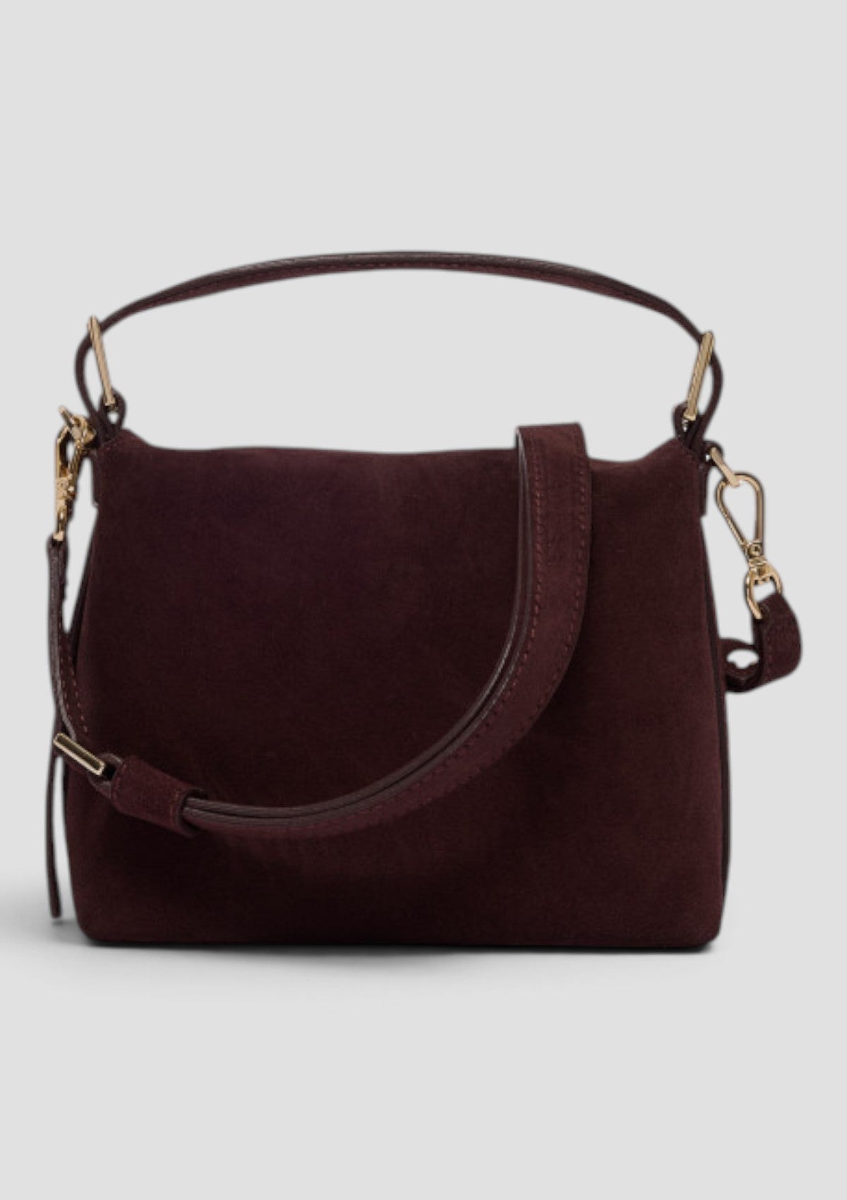 B02175-PEA BORSA NANA PEACH SMALL A MANO BURGUNDY