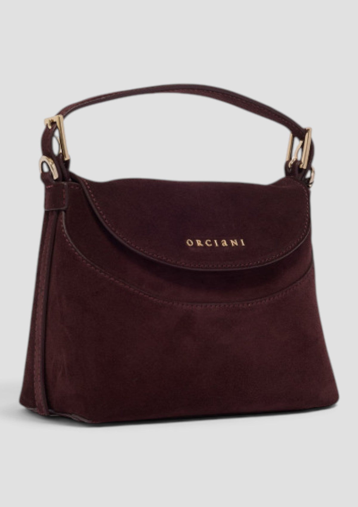 B02175-PEA BORSA NANA PEACH SMALL A MANO BURGUNDY