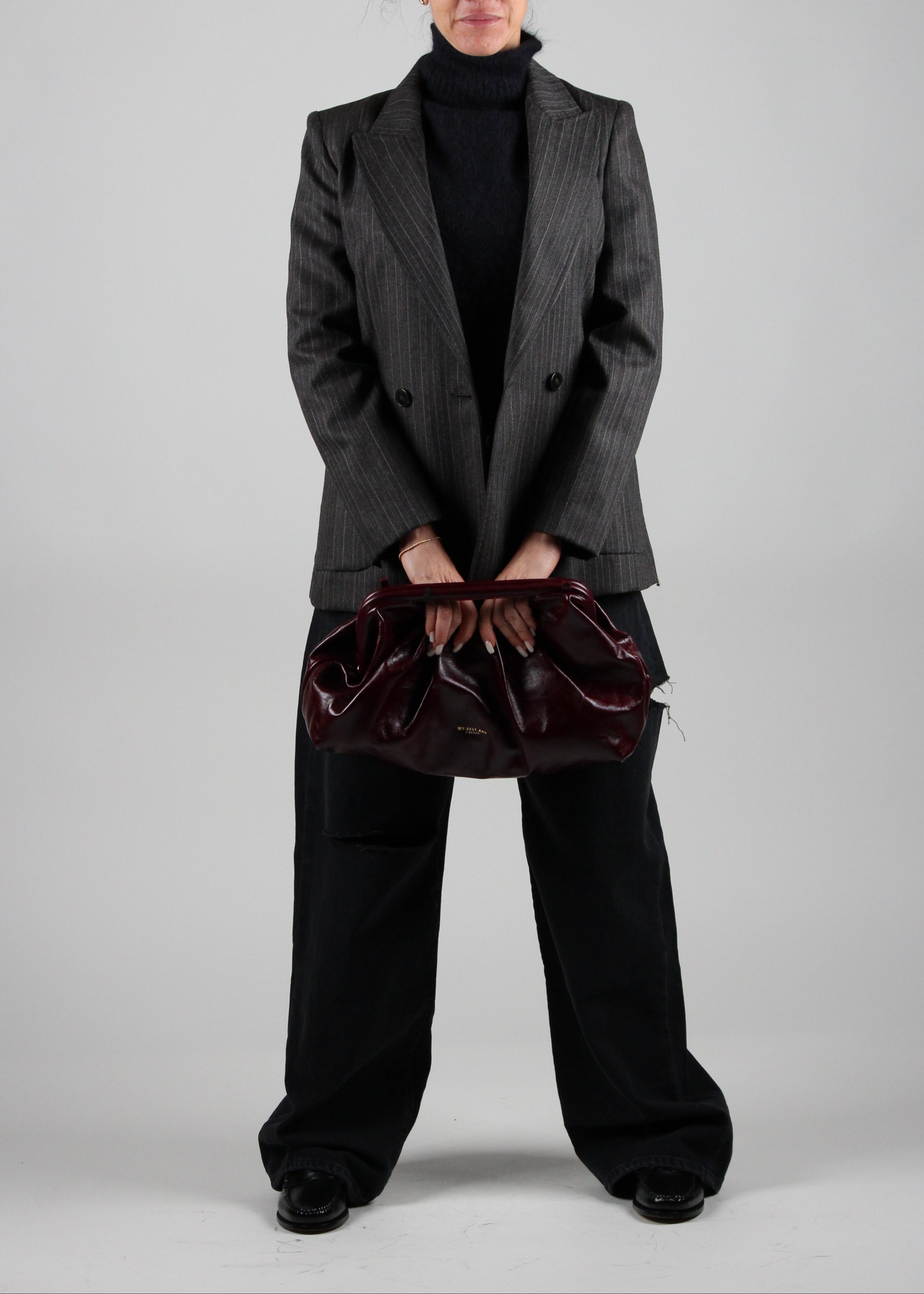 FW25-2523046172 ANDREIS BLAZER DOPPIOPETTO IN PURA LANA MARRONE VAR.005