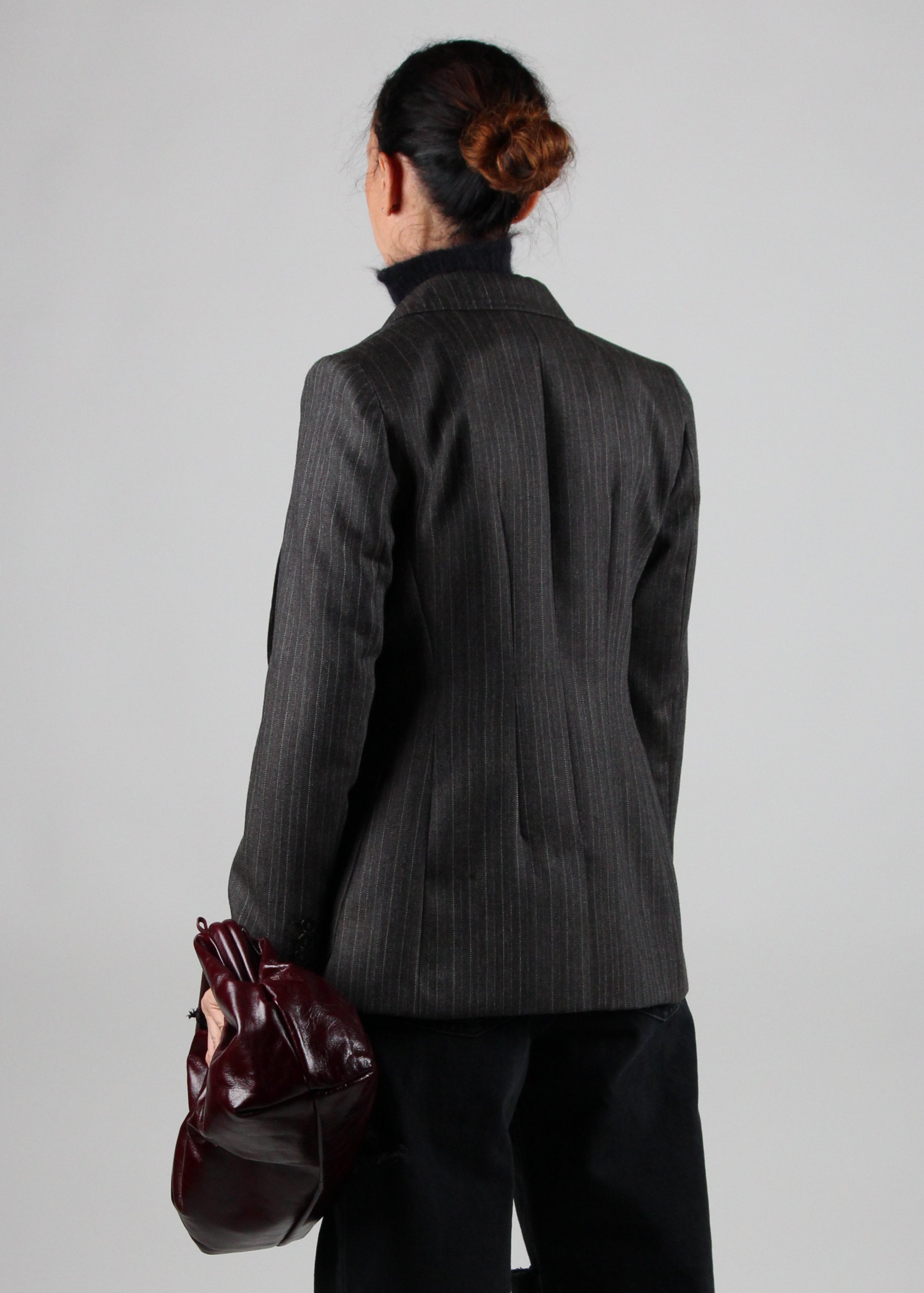 FW25-2523046172 ANDREIS BLAZER DOPPIOPETTO IN PURA LANA MARRONE VAR.005