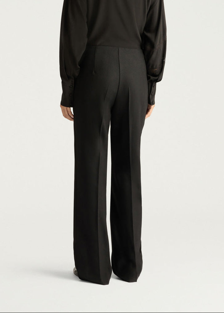 FW25-252MMOPA049_256MO15 PANTALONI BENJAMIN IN CHEVRON DI LANA UNITO - NERO