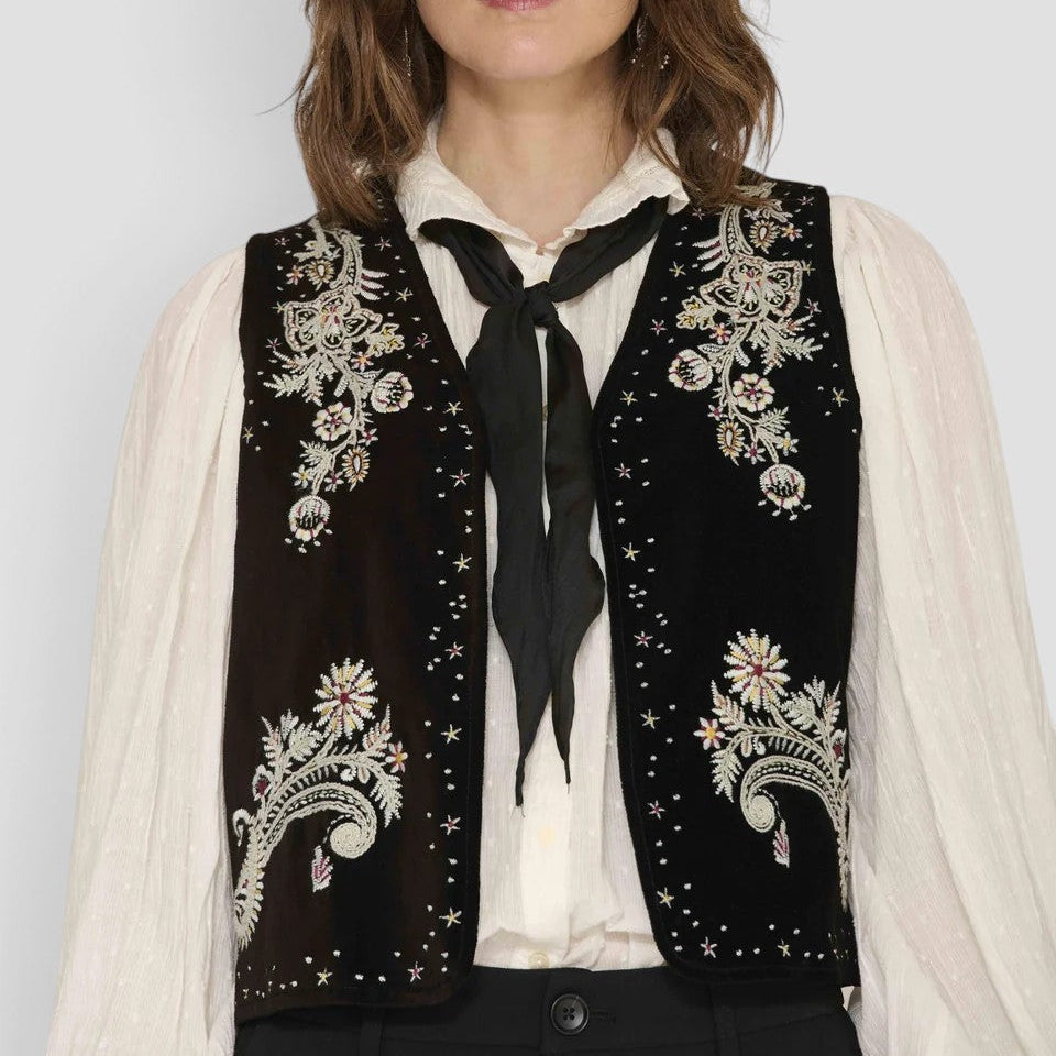 GOUMI GILET DONNA NERO
