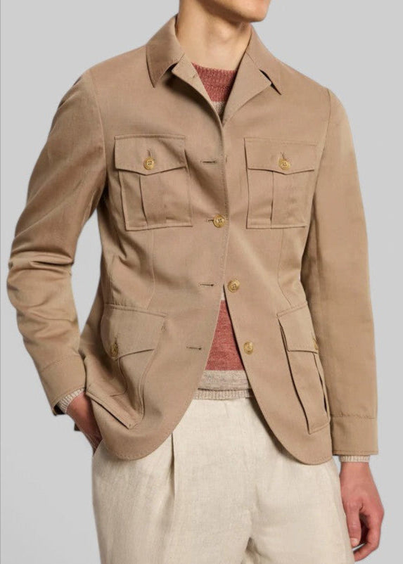 SS25 2830-S-54242/02 GIACCA SAHARA NON TRATTATA COLORE BEIGE