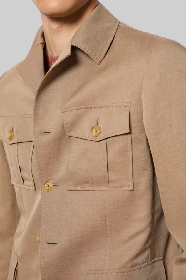SS25 2830-S-54242/02 GIACCA SAHARA NON TRATTATA COLORE BEIGE