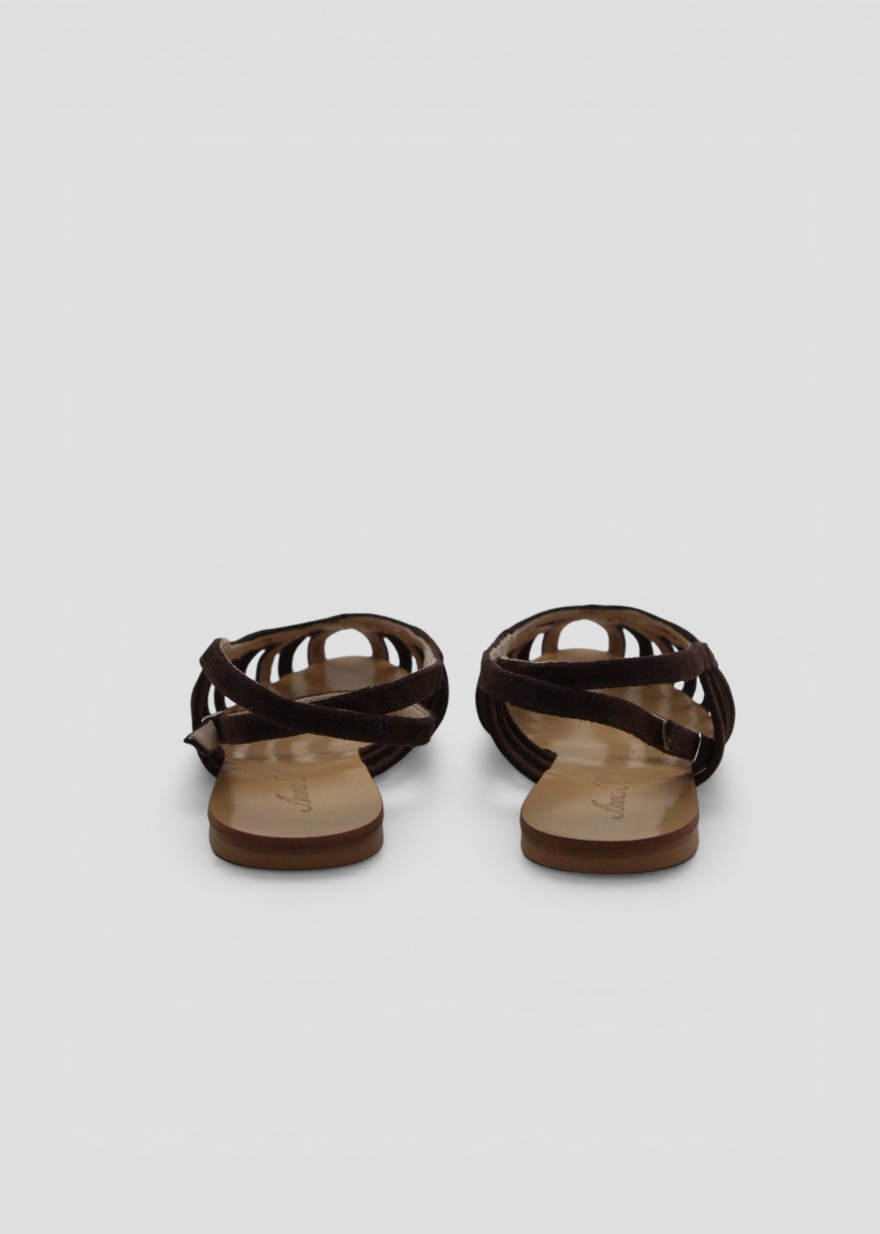 SS26-513.SANDALO RAGNETTO IN VELOUR TESTA MORO