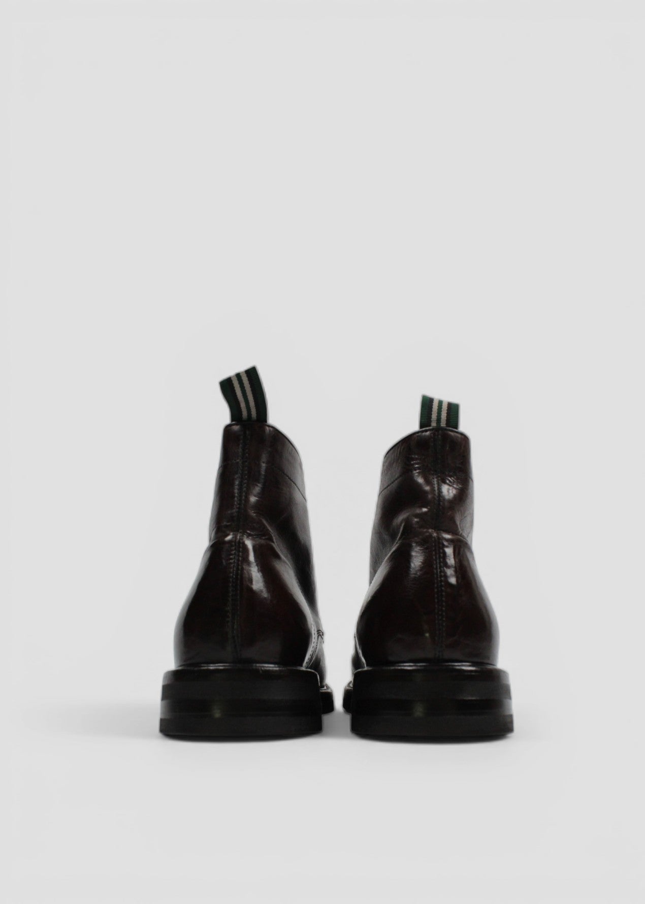 FW25-6017-MA432-D2588T STIVALETTO ALLACCIATO DA UOMO IN PELLE SPAZZOLATA TESTA DI MORO
