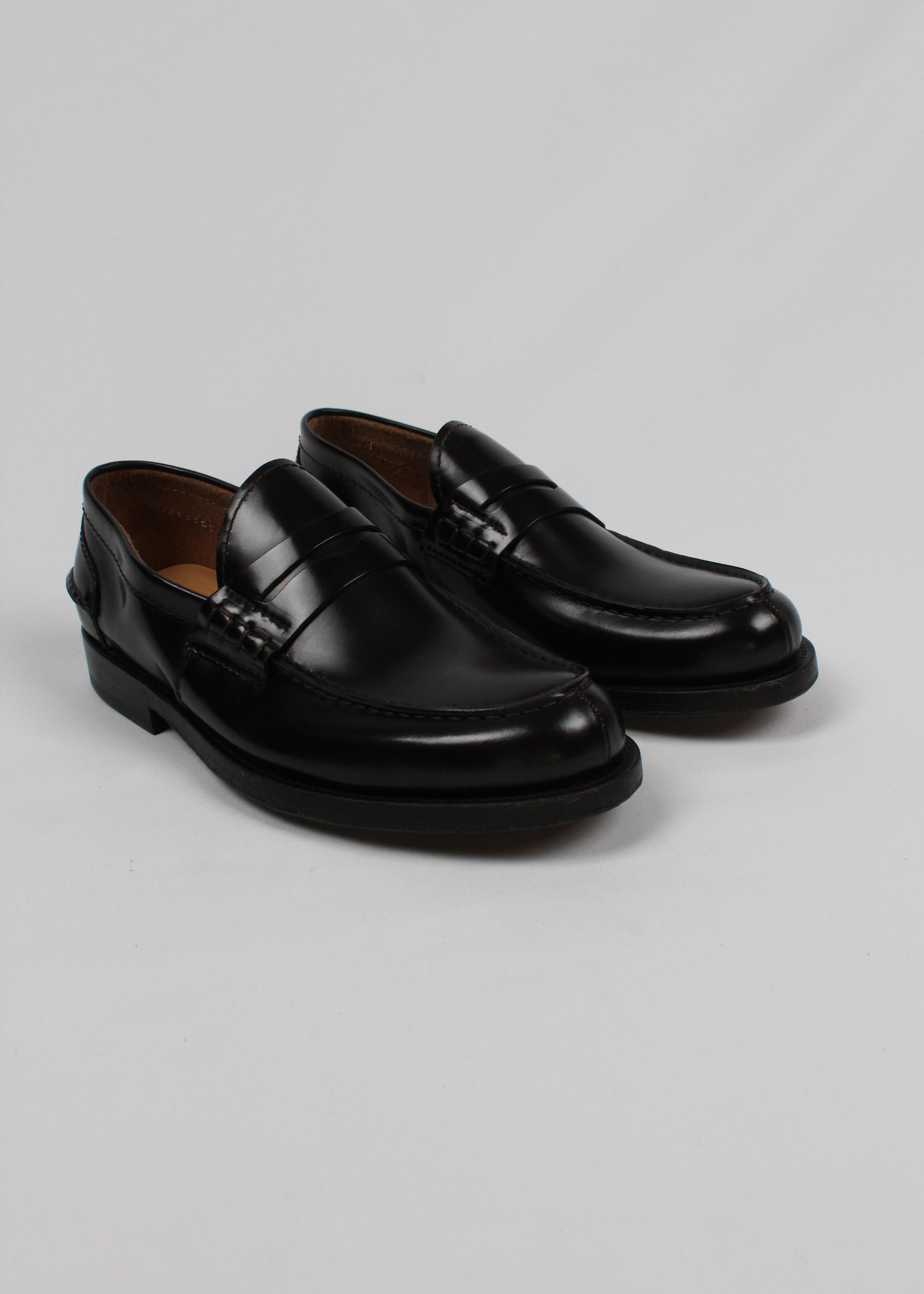 FW25-7053-PO97W-C6747P MOCASSINO IN PELLE SPAZZOLATA TESTA DI MORO