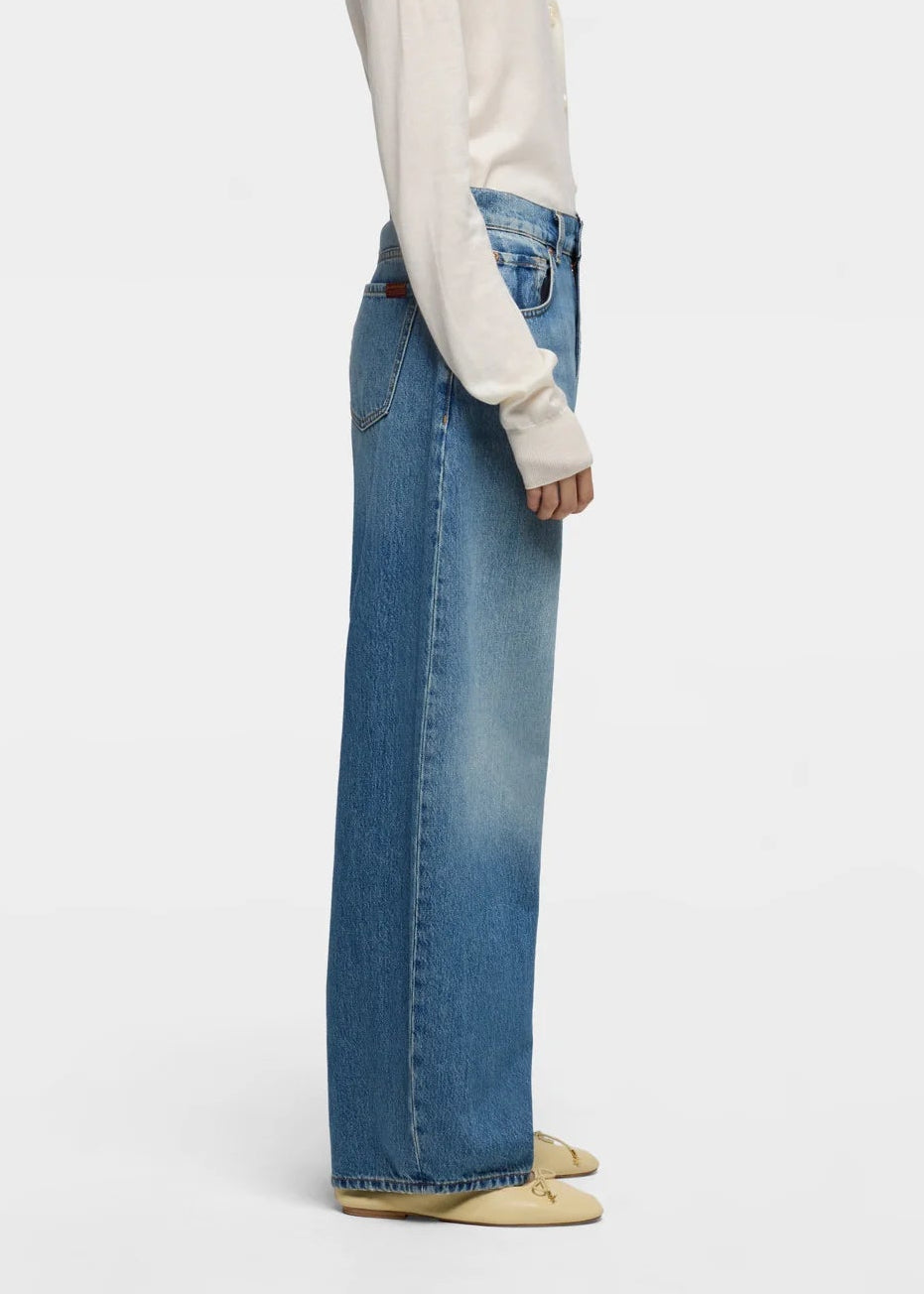 7UF70E52-U73NX JEANS BONNIE CURVILINEAR SKYFROST