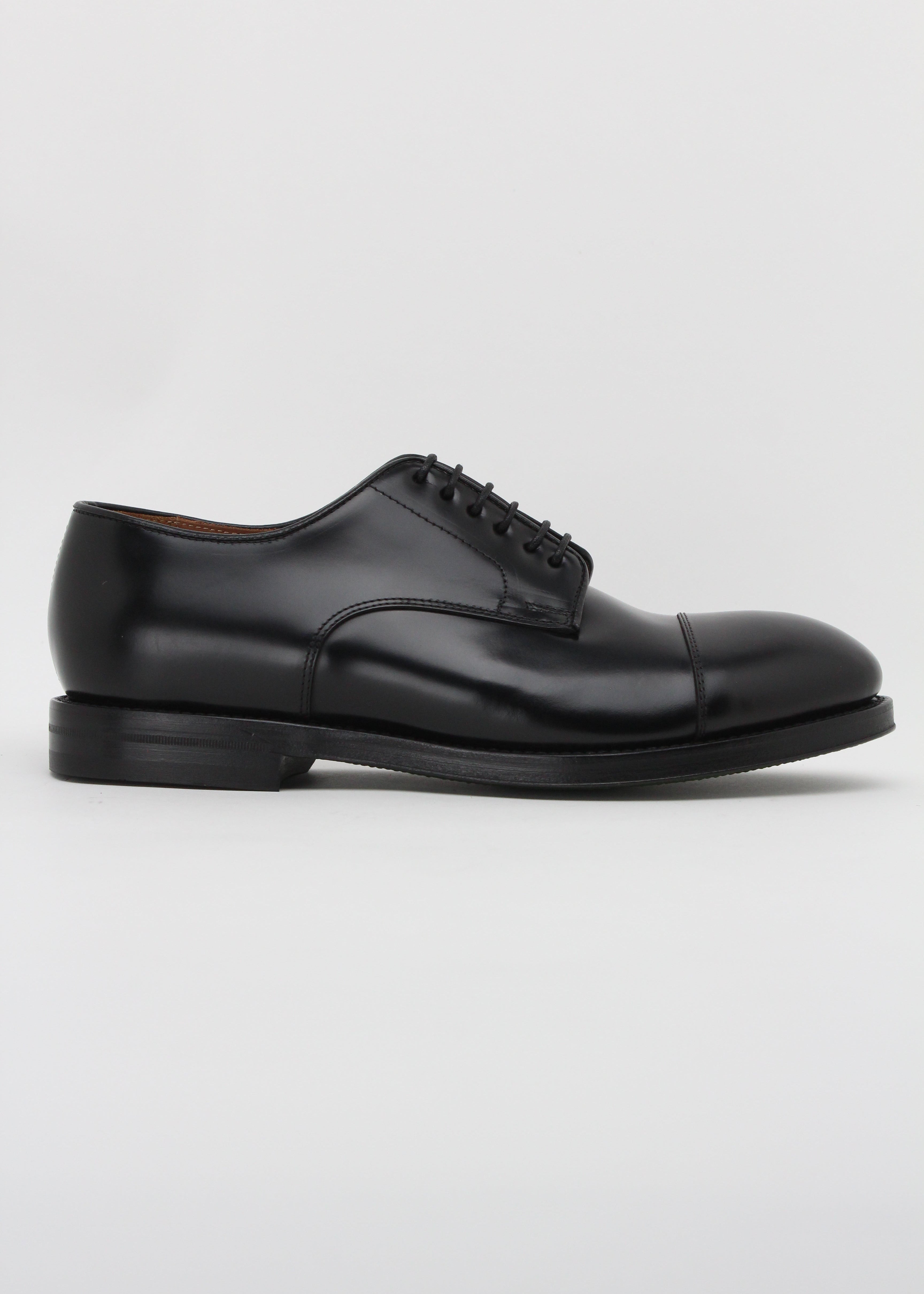 9040-2225 SCARPA DERBY GREEN GEORGE IN PELLE LISCIA NERO