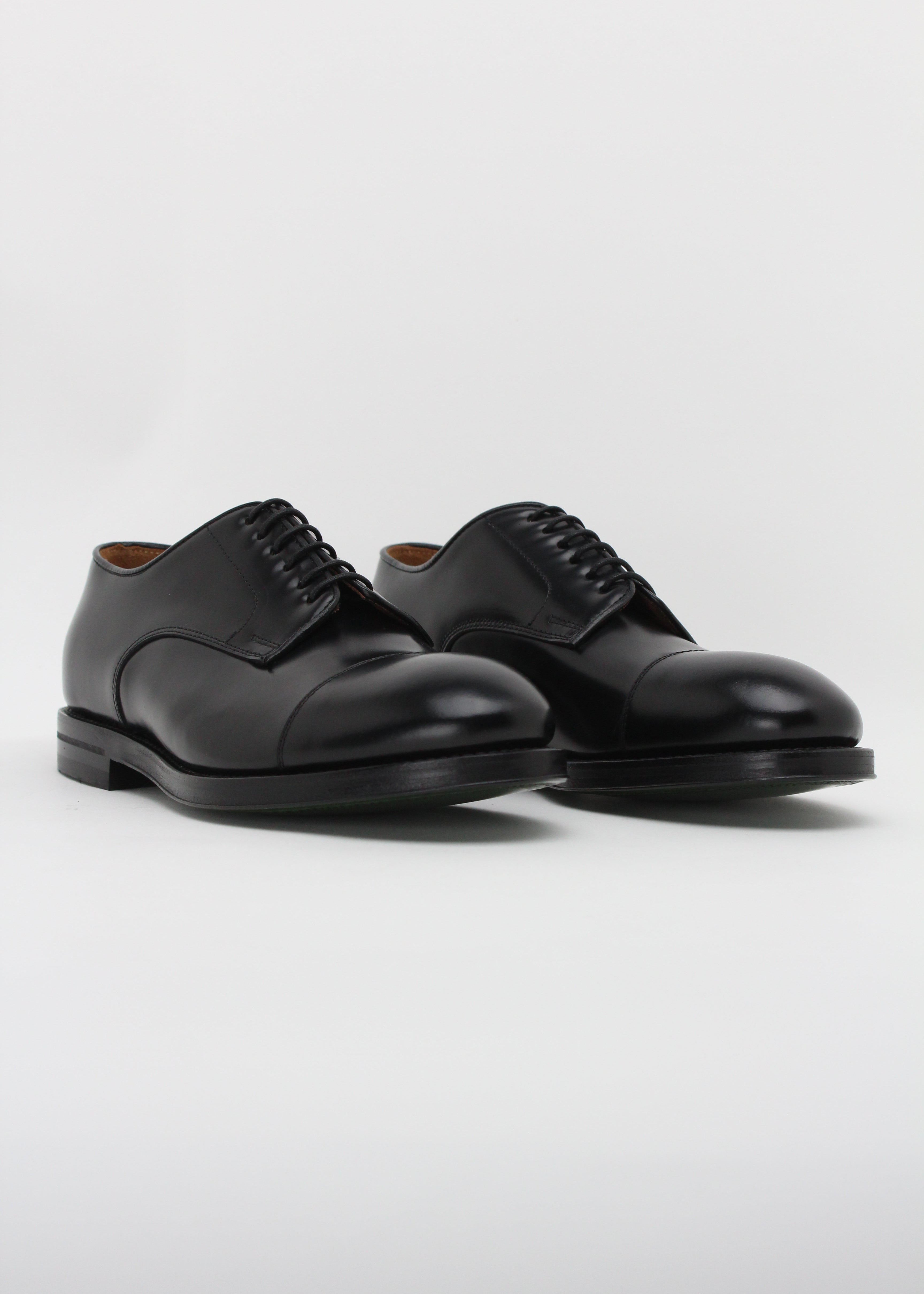 9040-2225 SCARPA DERBY GREEN GEORGE IN PELLE LISCIA NERO
