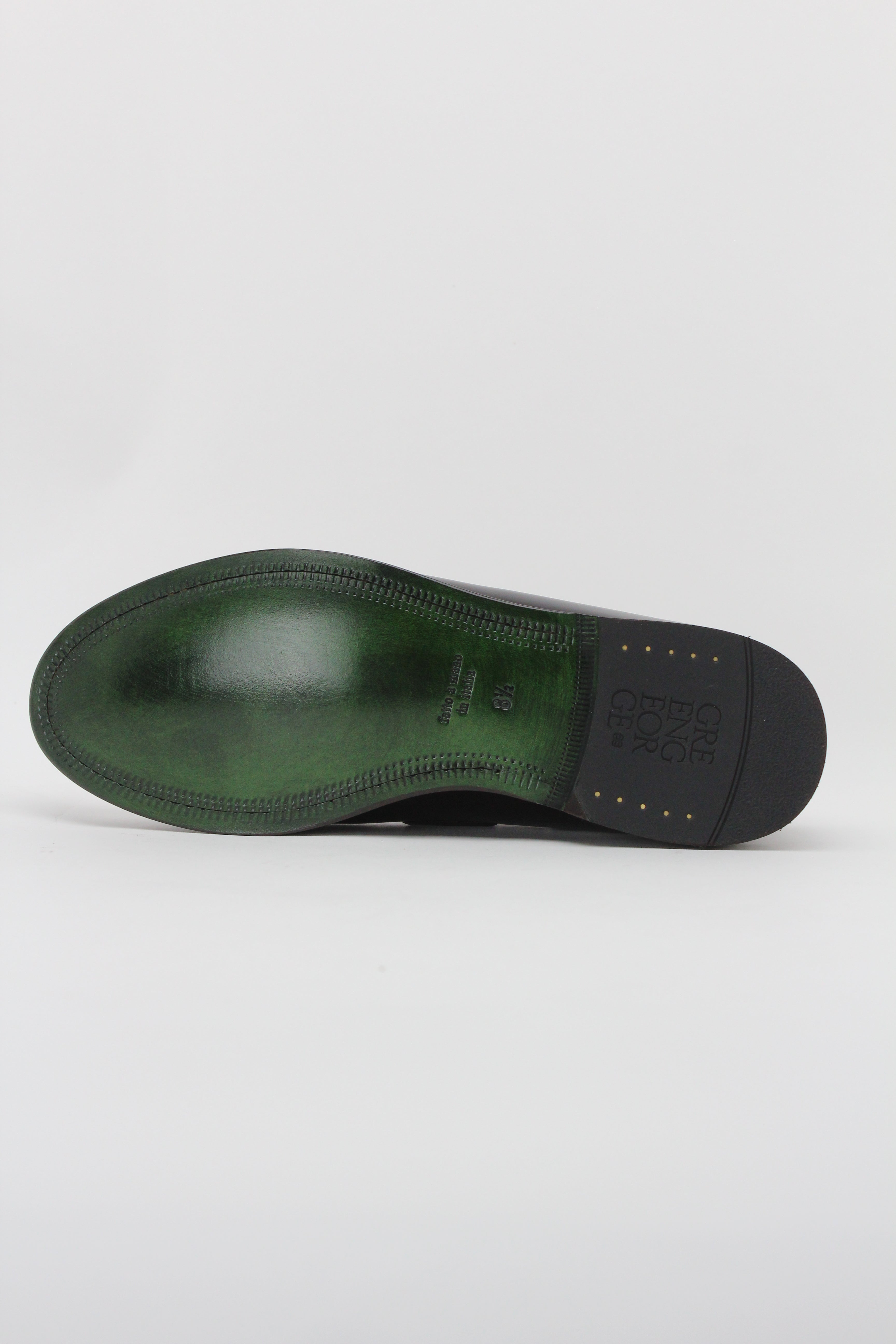 9040-2225 SCARPA DERBY GREEN GEORGE IN PELLE LISCIA NERO