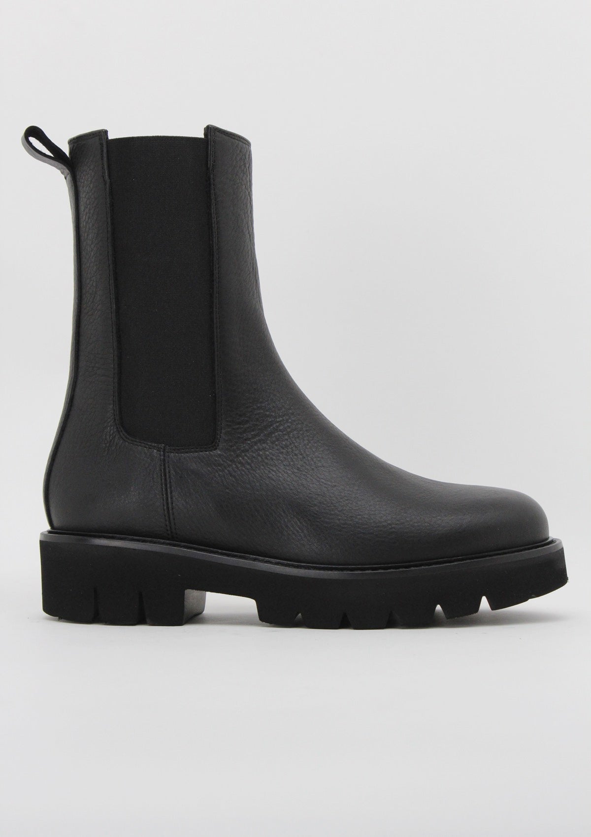 9715 Stivaletto Beatle Platform in Pelle Cervo Nero - Anna F.