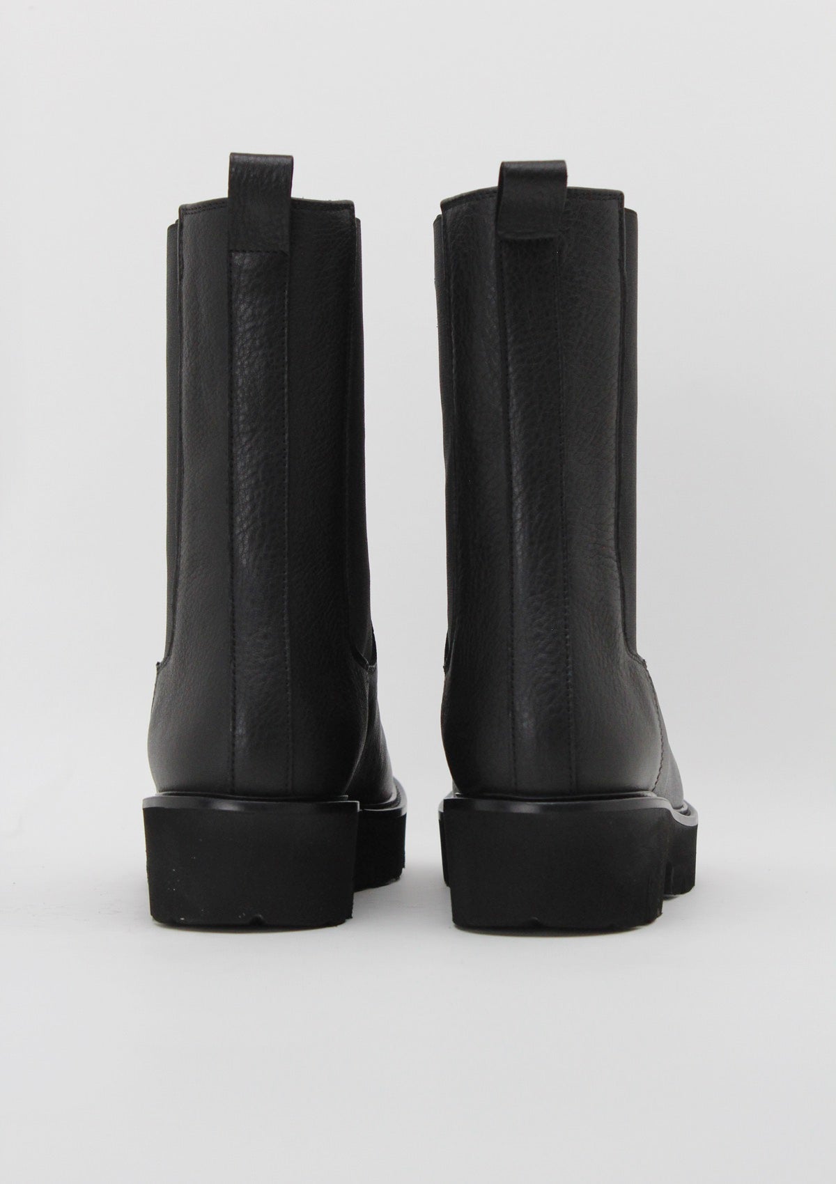 9715 Stivaletto Beatle Platform in Pelle Cervo Nero - Anna F.
