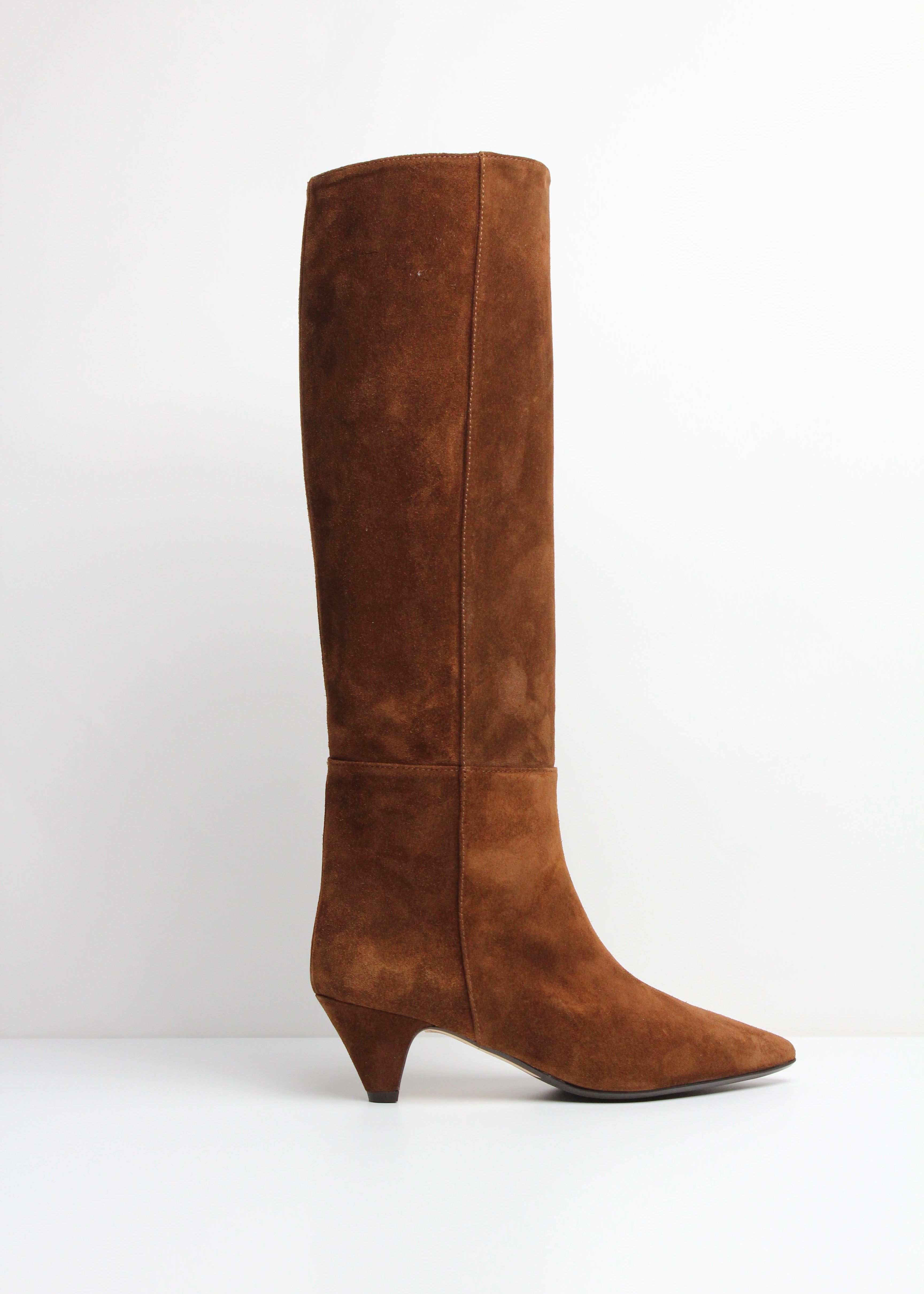 FW25 9828 STIVALE IN MORBIDO VELOUR COLOR BRUCIATO