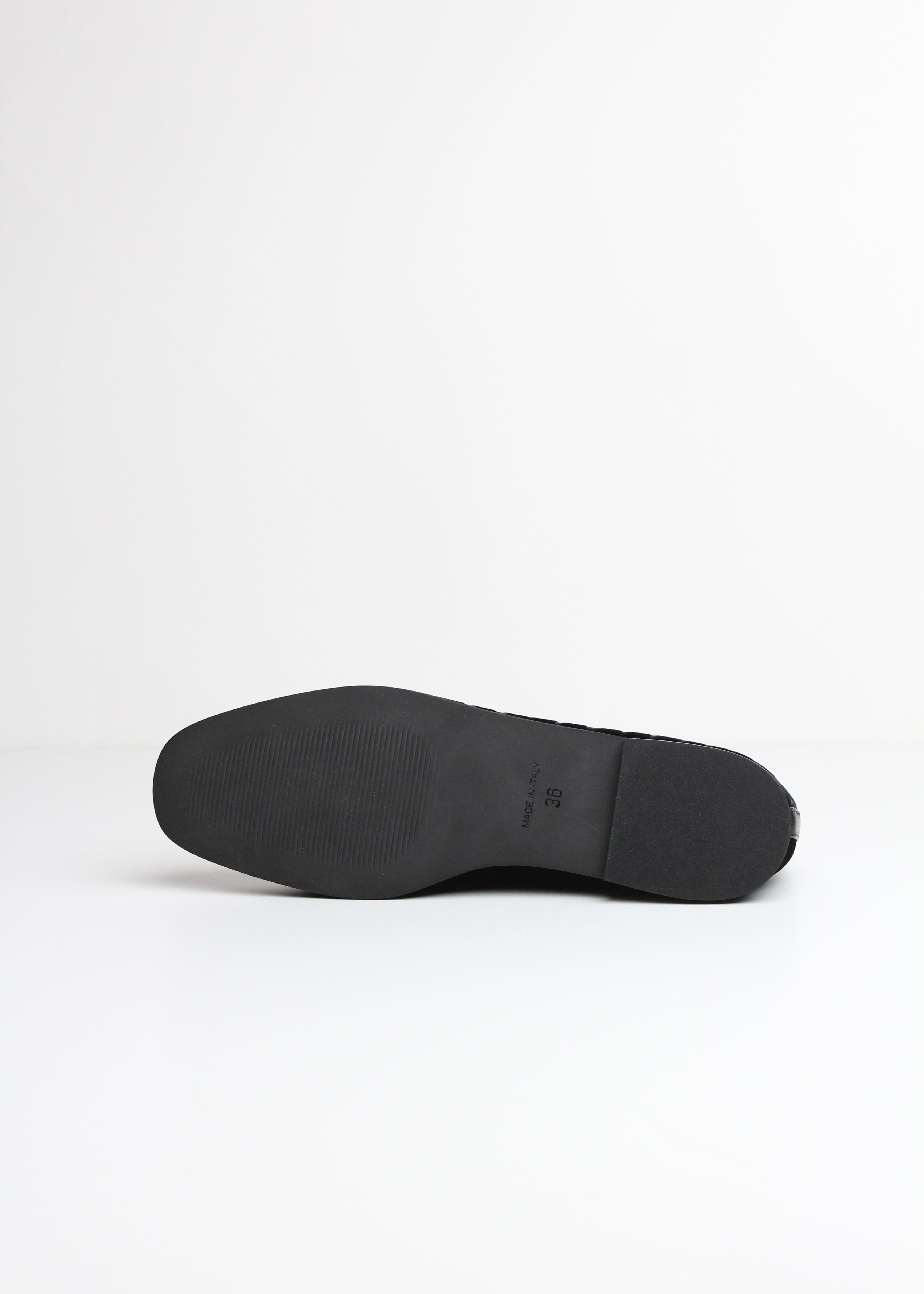 FW25-984 BALLERINA IN CAMOSCIO NERO CON EFFETTO ZEBRATO – VERSILIA | MADE IN ITALY
