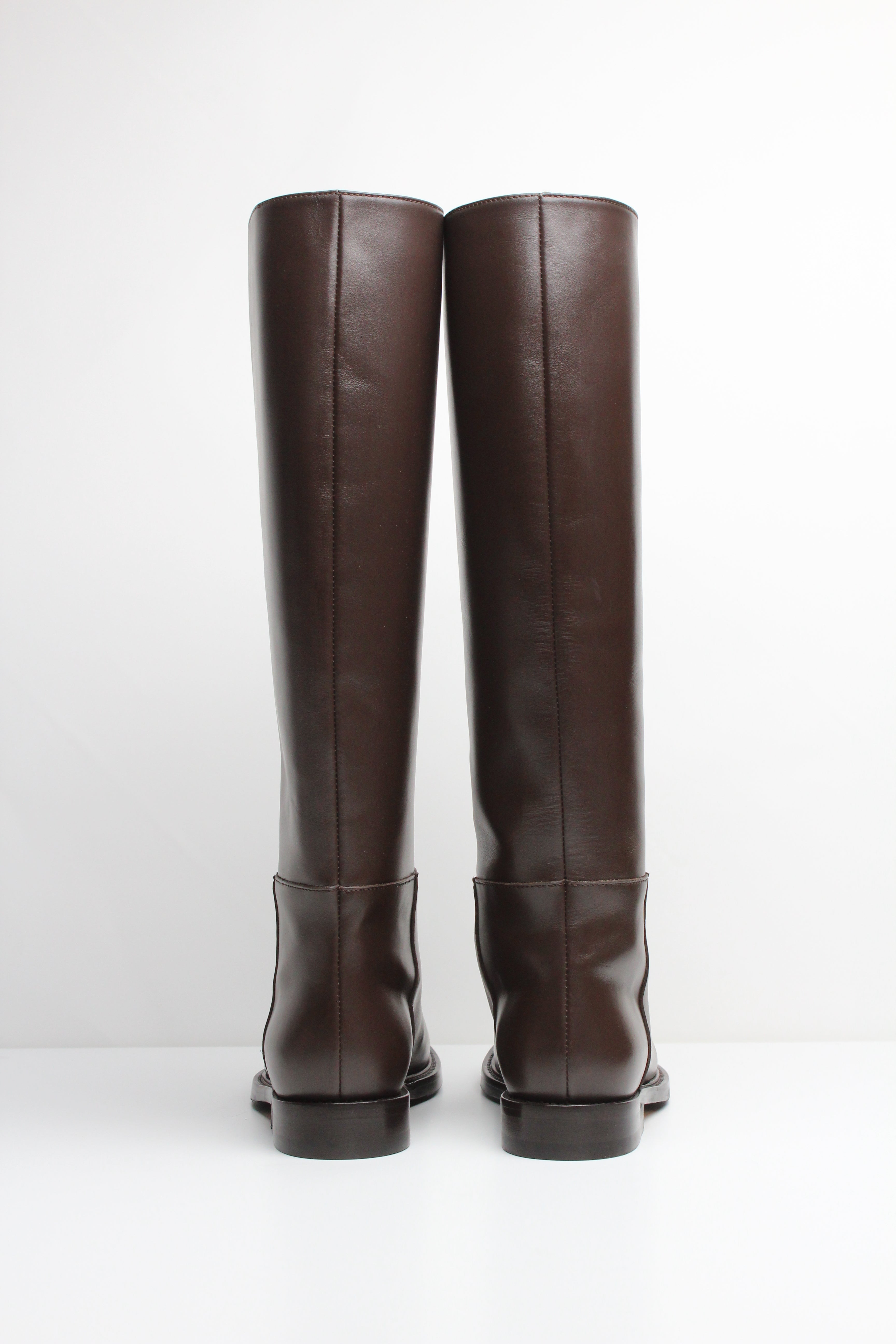 FWS25 9893 STIVALE CAVALLERIZZA IN PELLE TESTA DI MORO