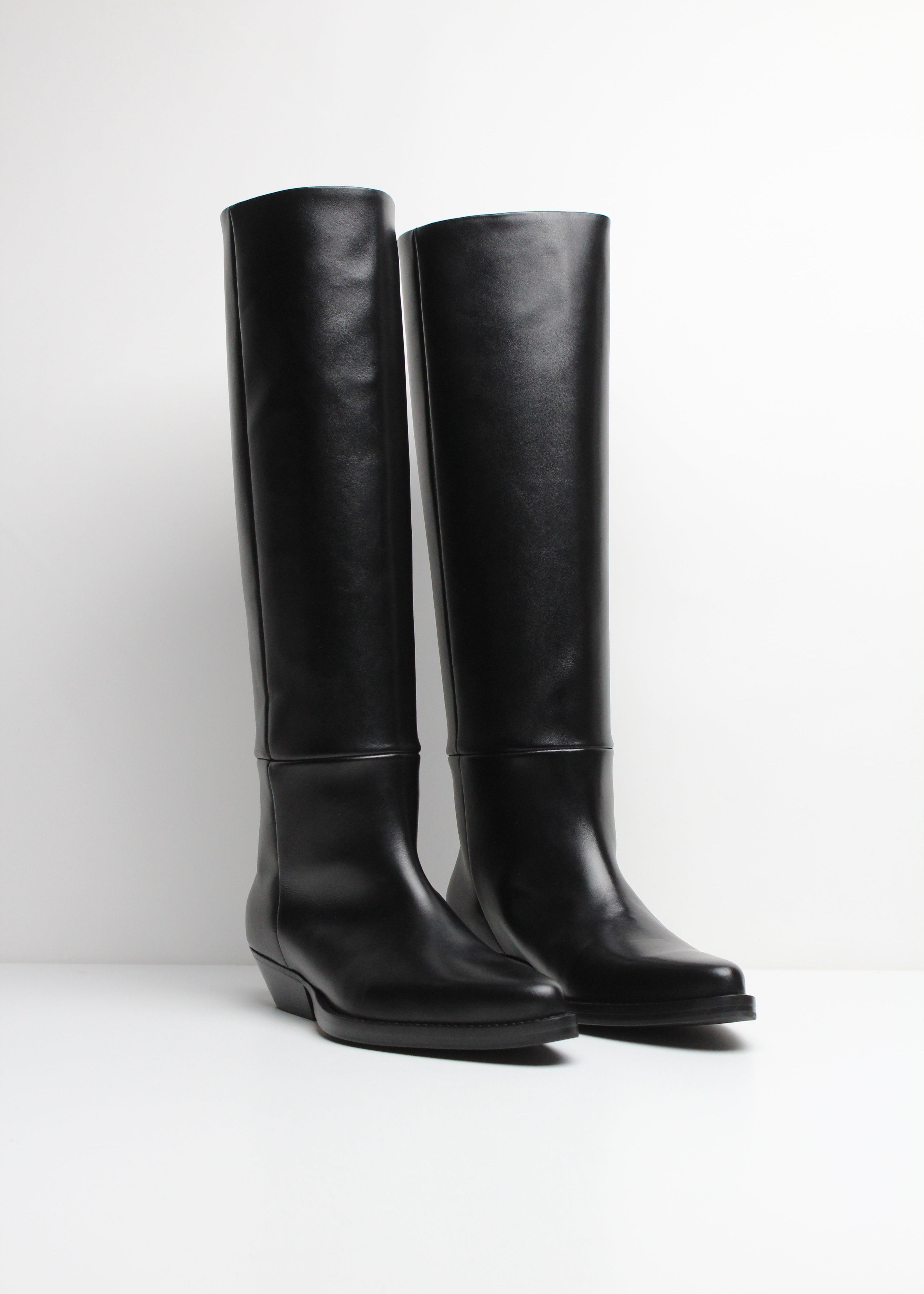 FW25 9981 STIVALE TEXSANO IN PELLE NERO