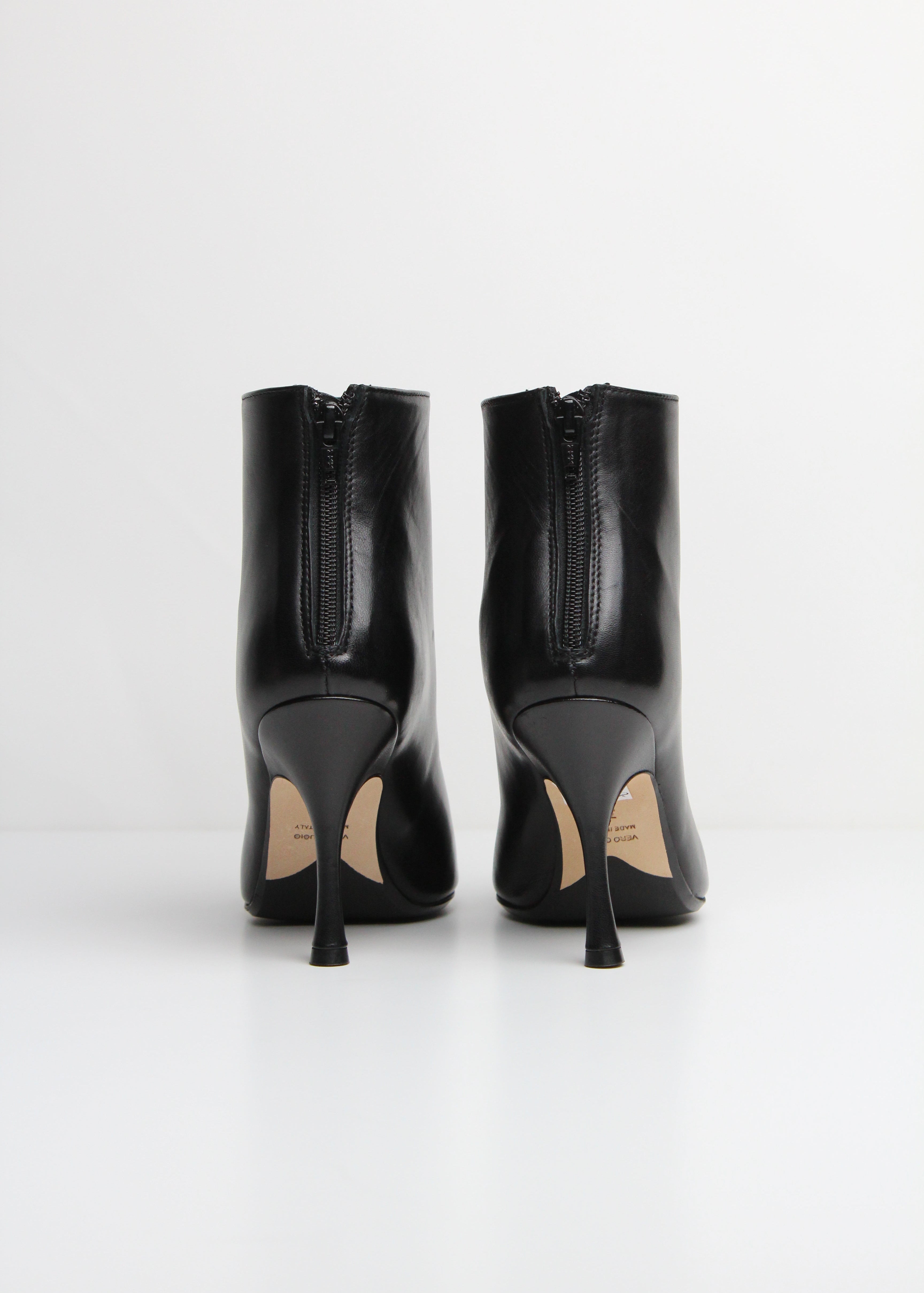 FW25 9984 STIVALETTO IN NAPPA NERO