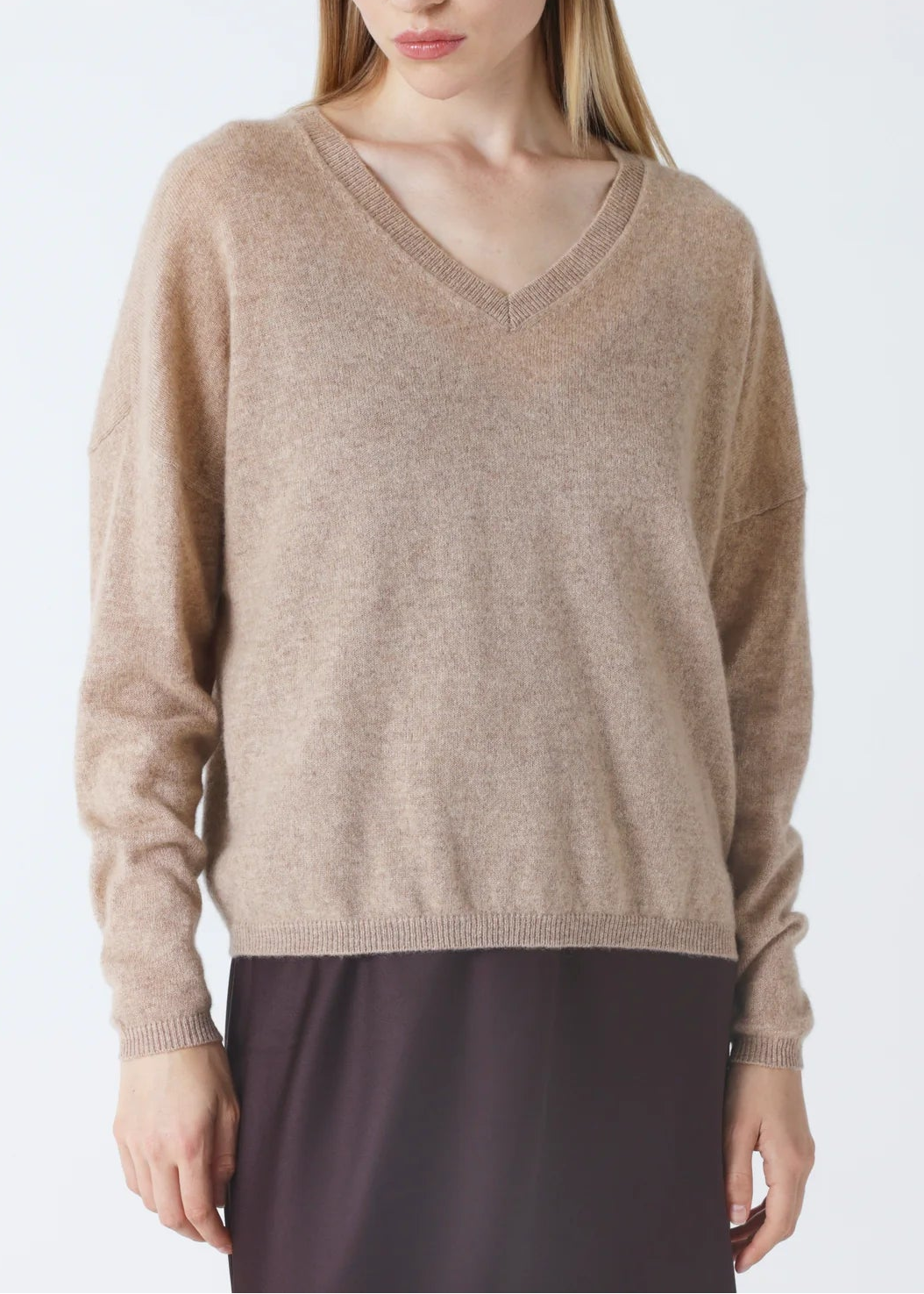 FW25-ACF202026C MAGLIA ALICIA COLORE CHESTNUT