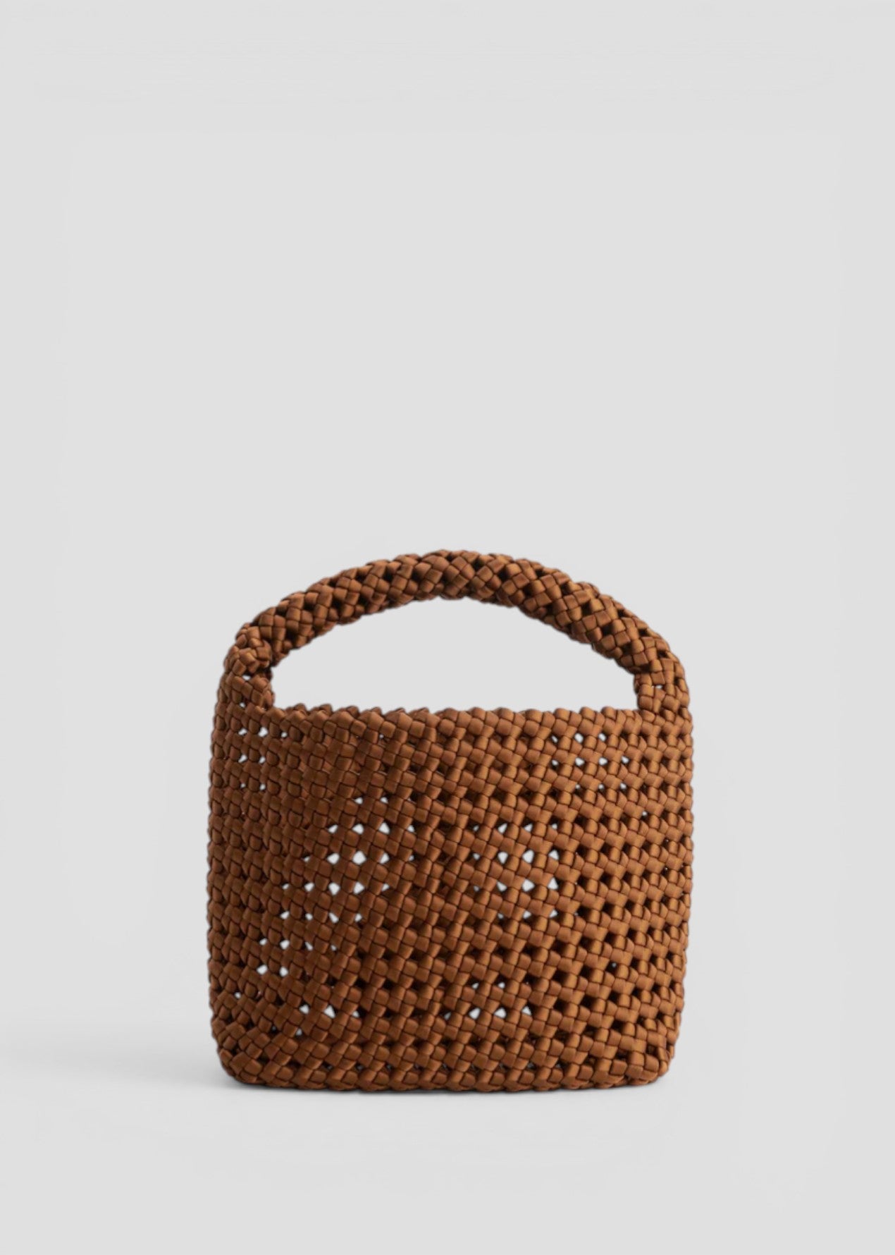 MRR21435.063 BORSA IN NEOPRENE BASKET OPEN WEAVE AFFOGATO SATIN