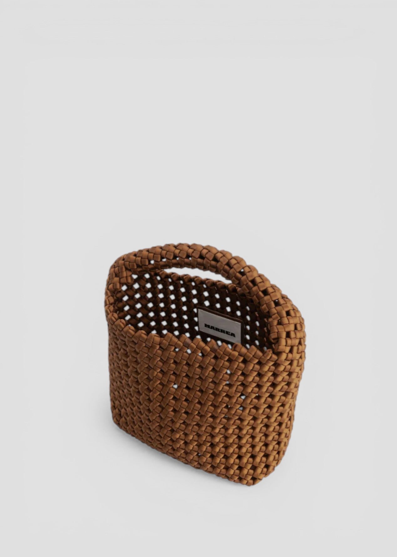 MRR21435.063 BORSA IN NEOPRENE BASKET OPEN WEAVE AFFOGATO SATIN