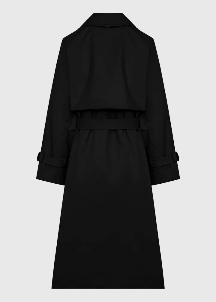 FW25-AGATHA-BRERA ELVA TRENCH SFODERATO DONNA COLORE NERO